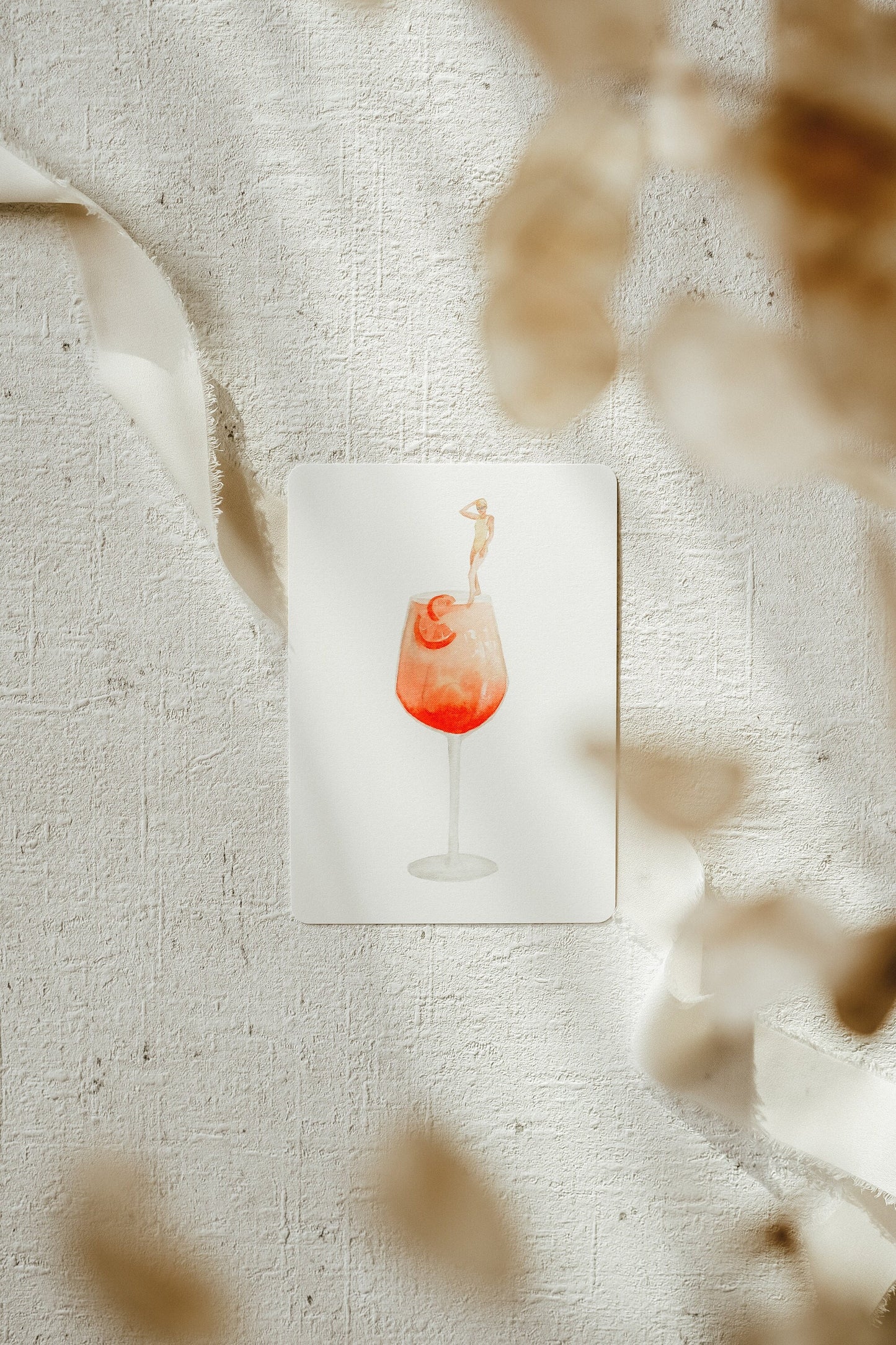 Aperol Taucherin | Postkarte | Linda Mundo