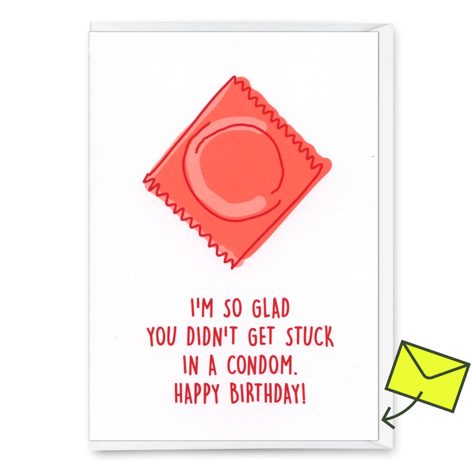 Grußkarte "Condom" | Lustige Klappkarte mit Spruch zum Geburtstag