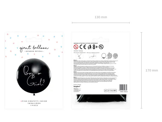 Genderballon gefüllt mit Konfetti | Boy or Girl | Genderreveal | FARBE: ROSA