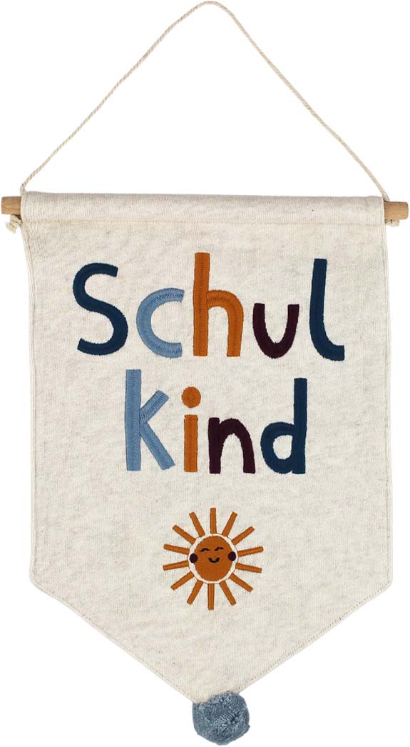 Wandbehang “Schulkind” mit Sonne | Wimpel | Ava&Yves