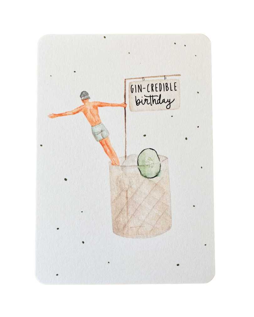 GIN CREDIBLE | Postkarte | Linda Mundo