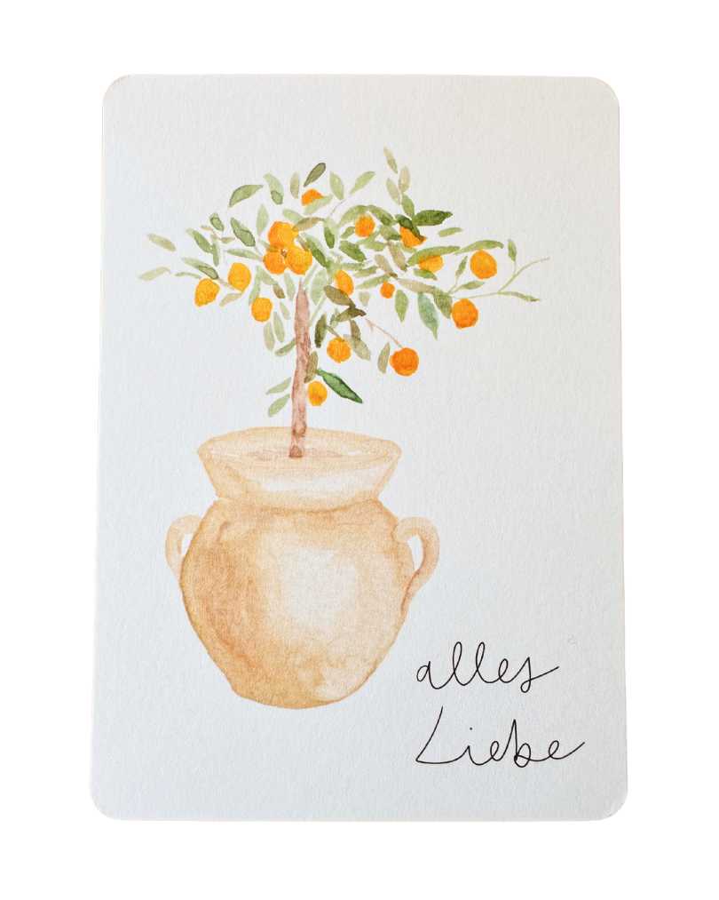 Orangenbaum | Postkarte | Linda Mundo