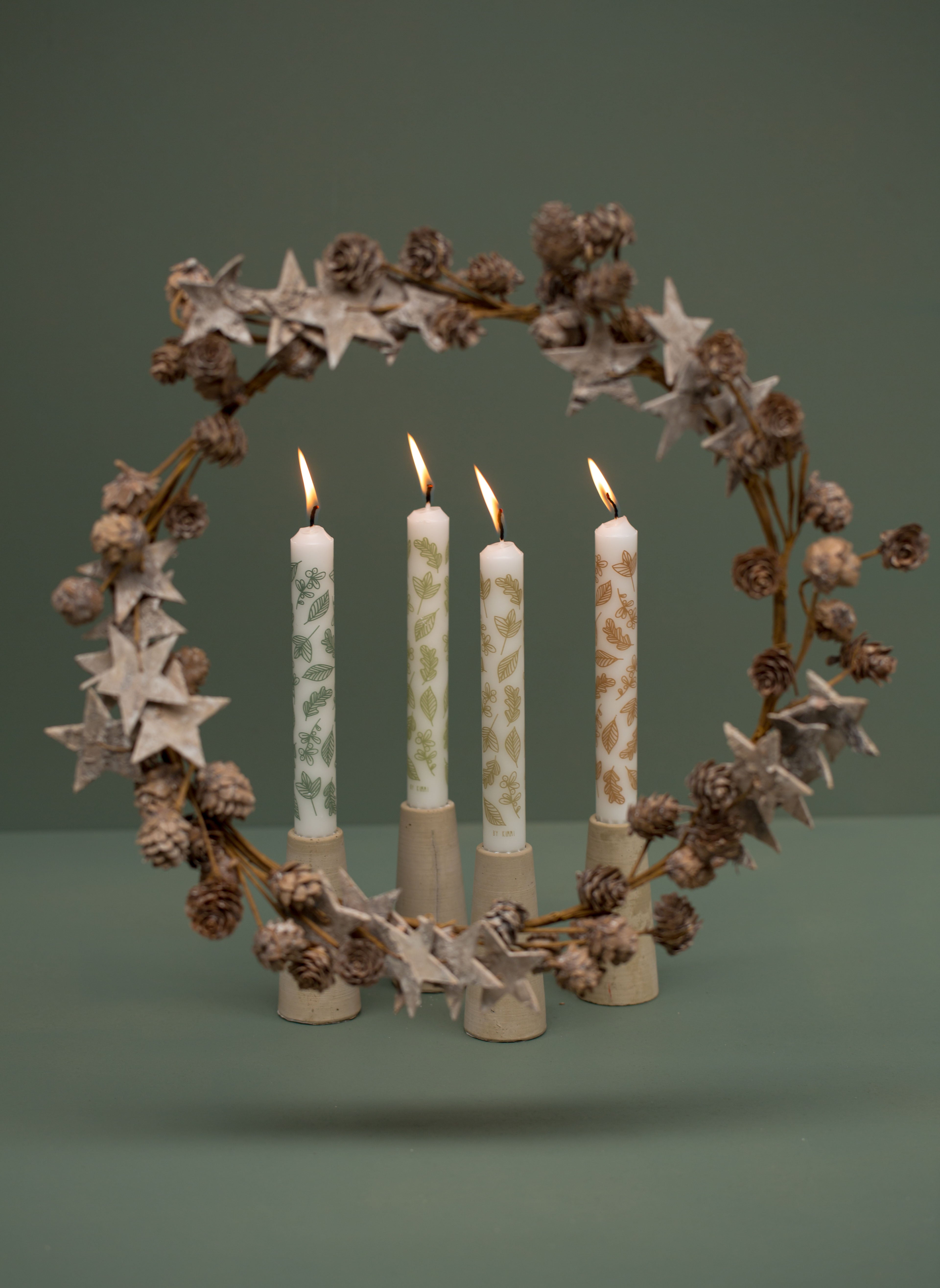Leaf - Stabkerze | Rustik Lys | Blätter