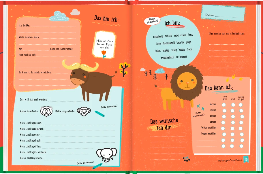 Meine besten Schulfreunde | Freundebuch zum ausfüllen