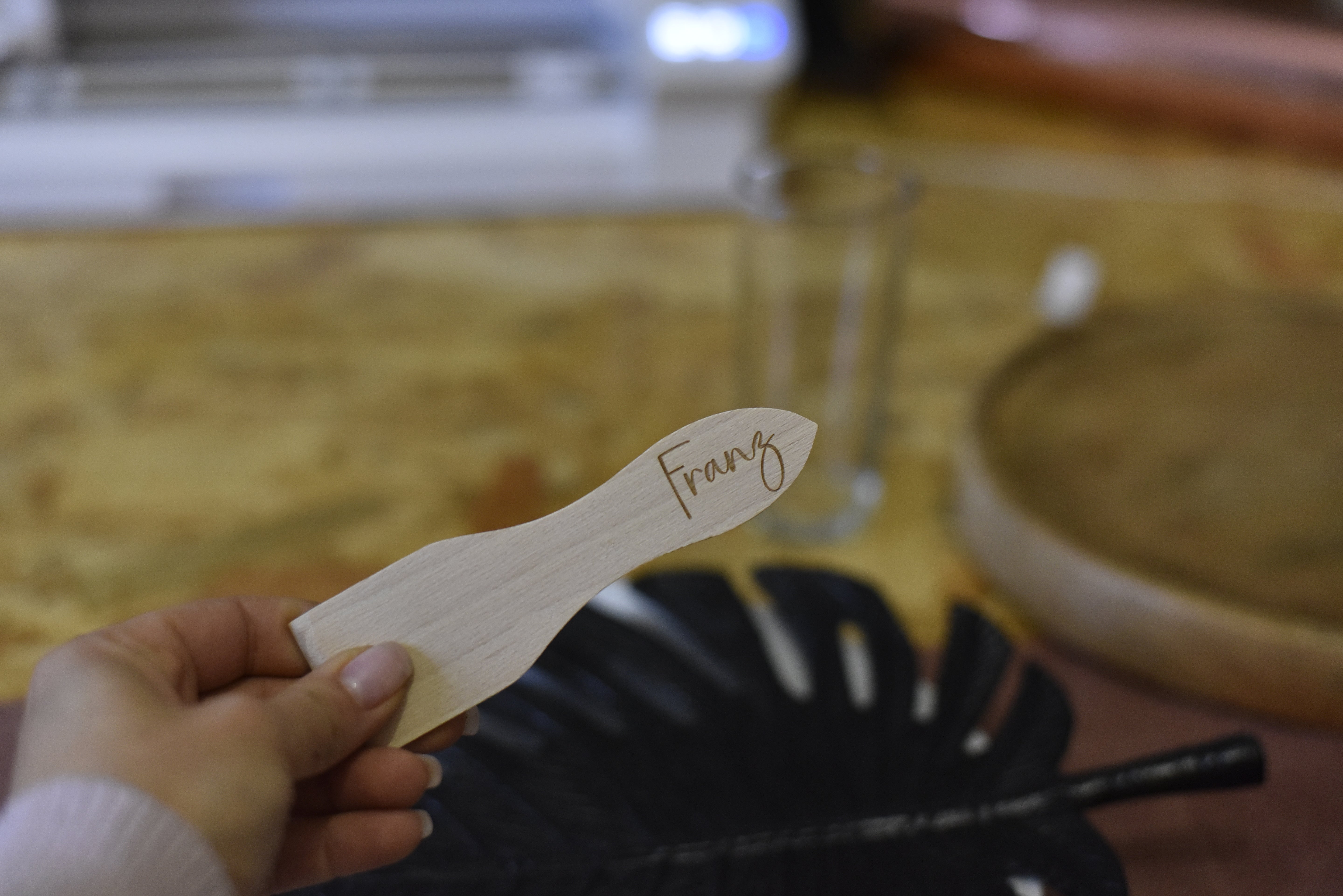 Raclette-Schaber 4er-Set | Zum Verschenken | Als Platzkarte