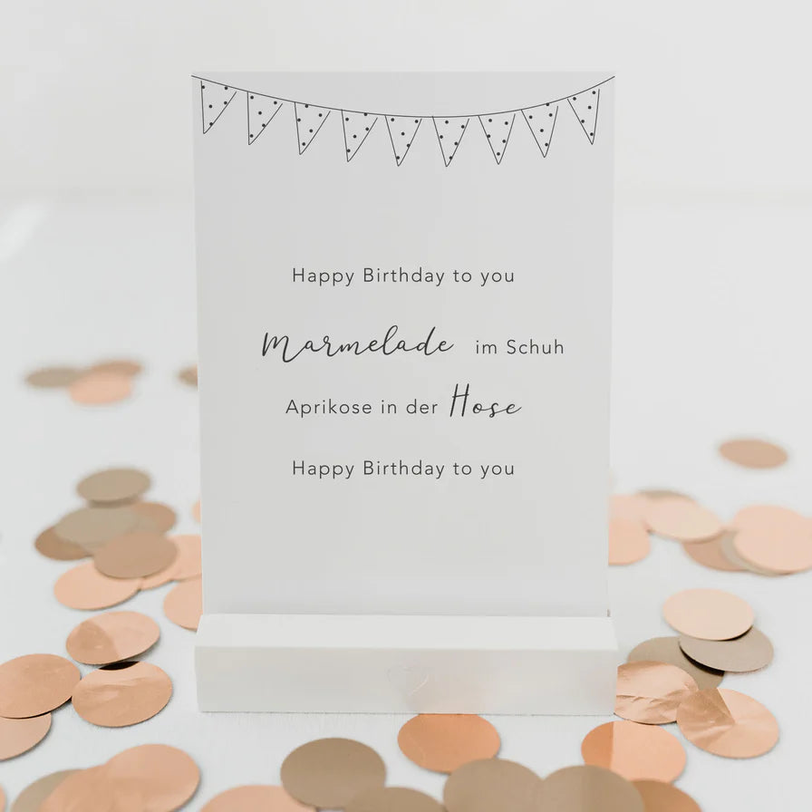 Postkarte eulenschnitt happy Birthday