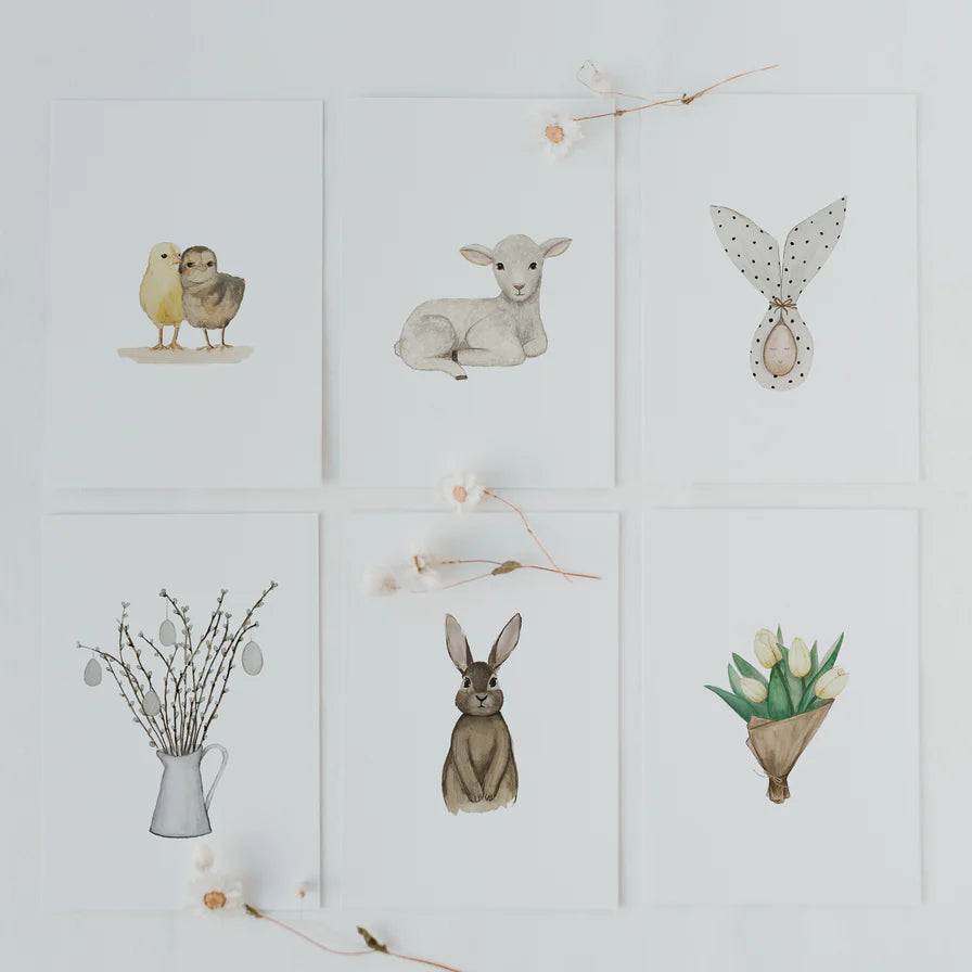 Tulips| Ostern & Frühling Eulenschnitt | Postkarte