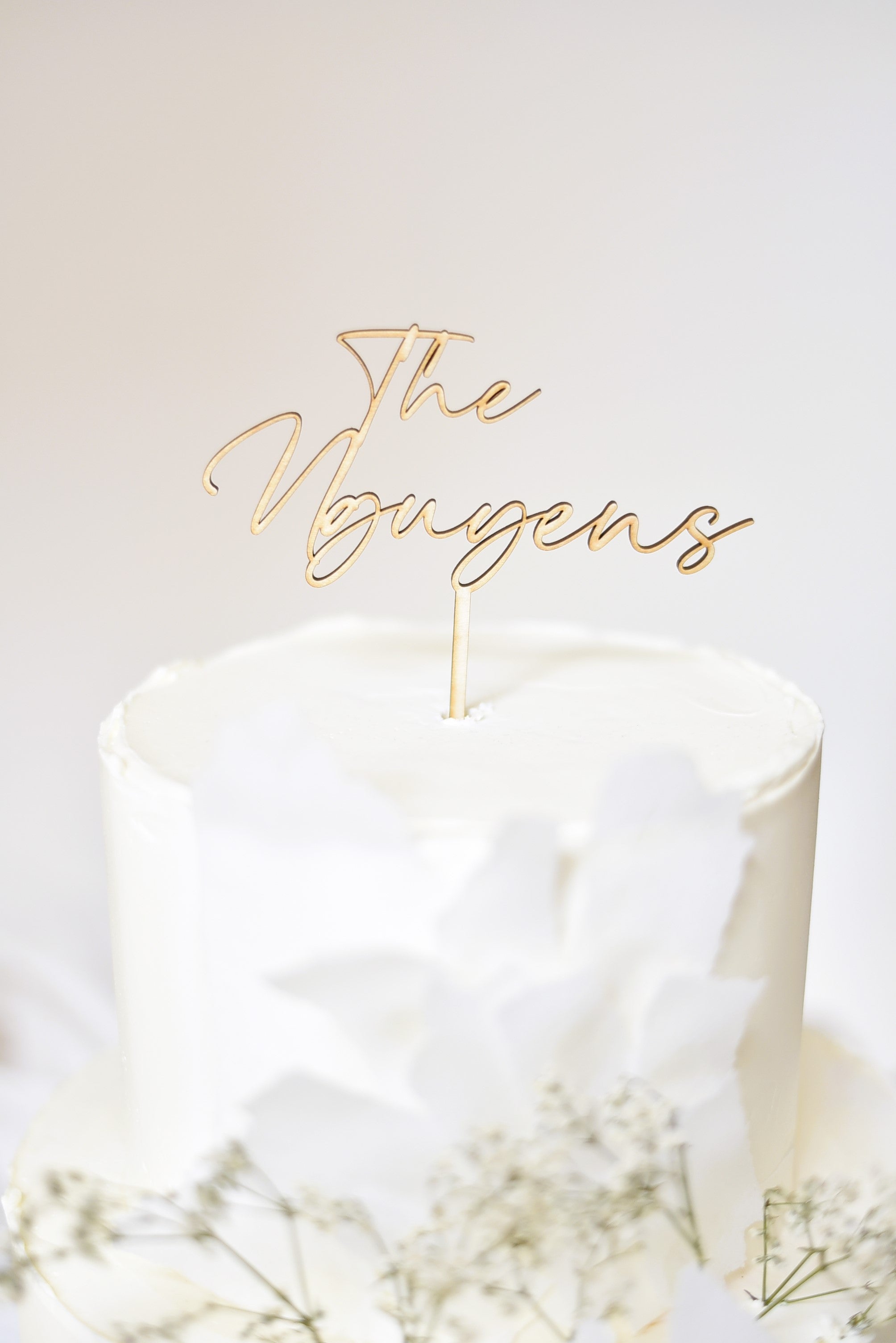 Hochzeitstopper | Nachname | Caketopper | aus Holz