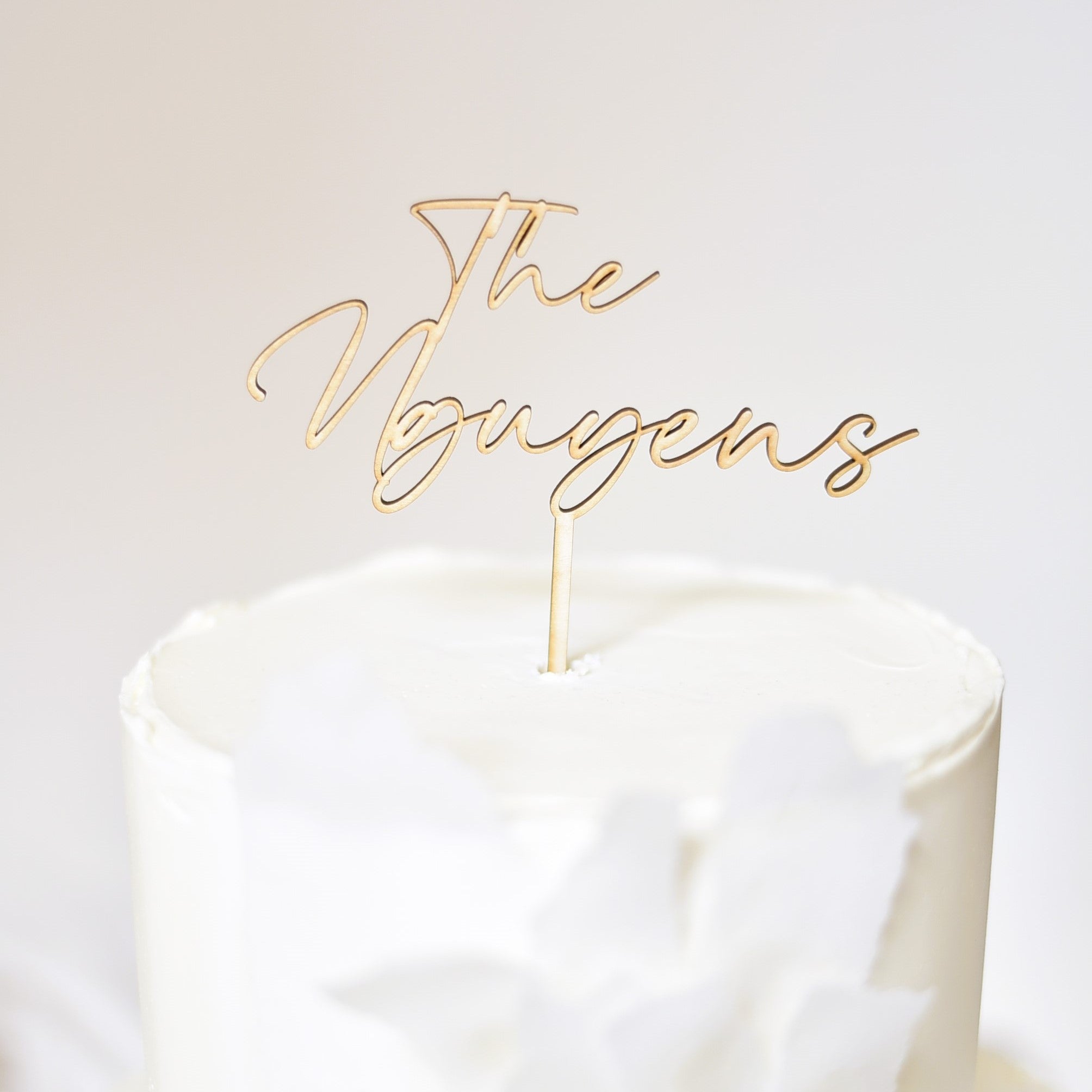 Hochzeitstopper | Nachname | Caketopper | aus Holz