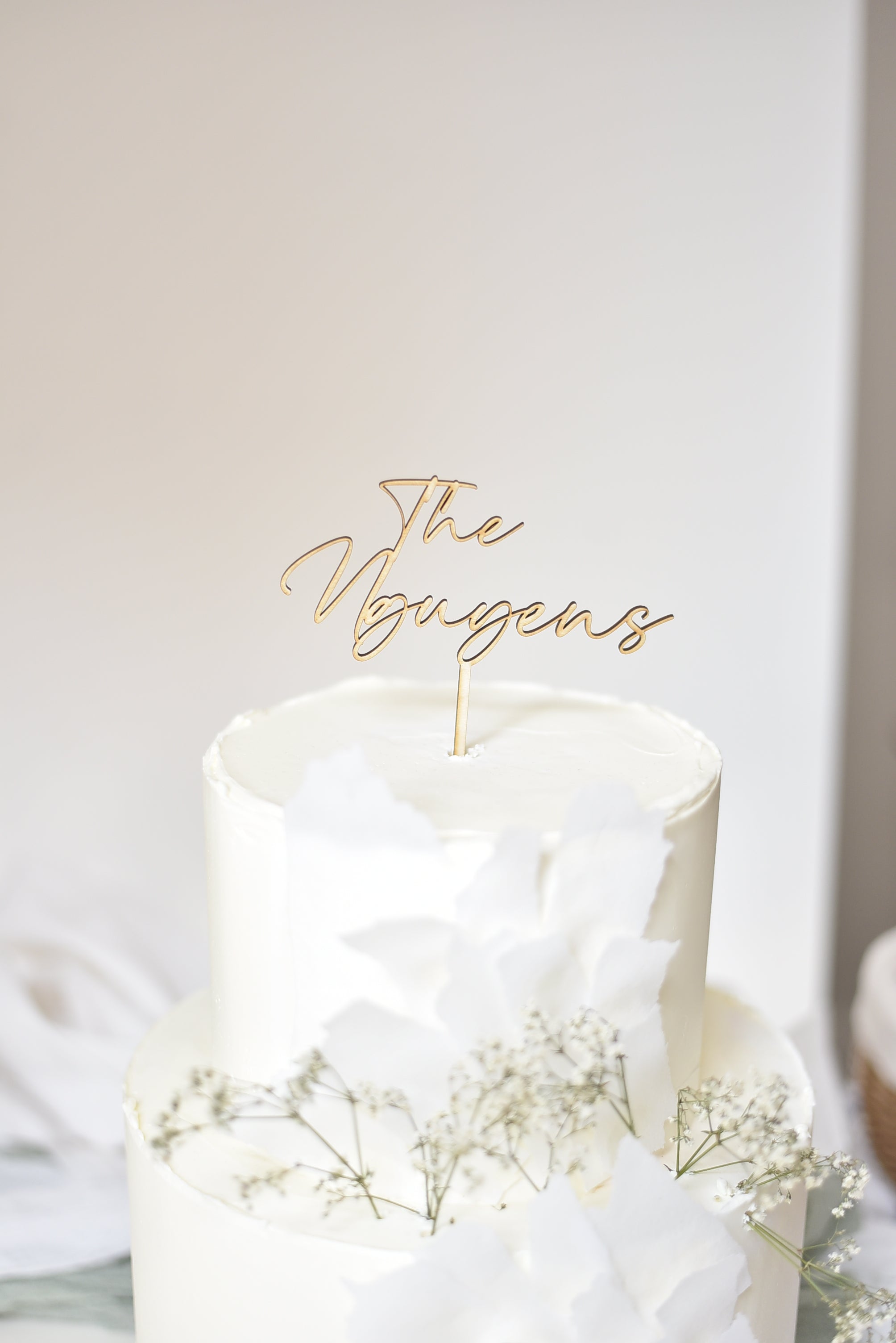Hochzeitstopper | Nachname | Caketopper | aus Holz