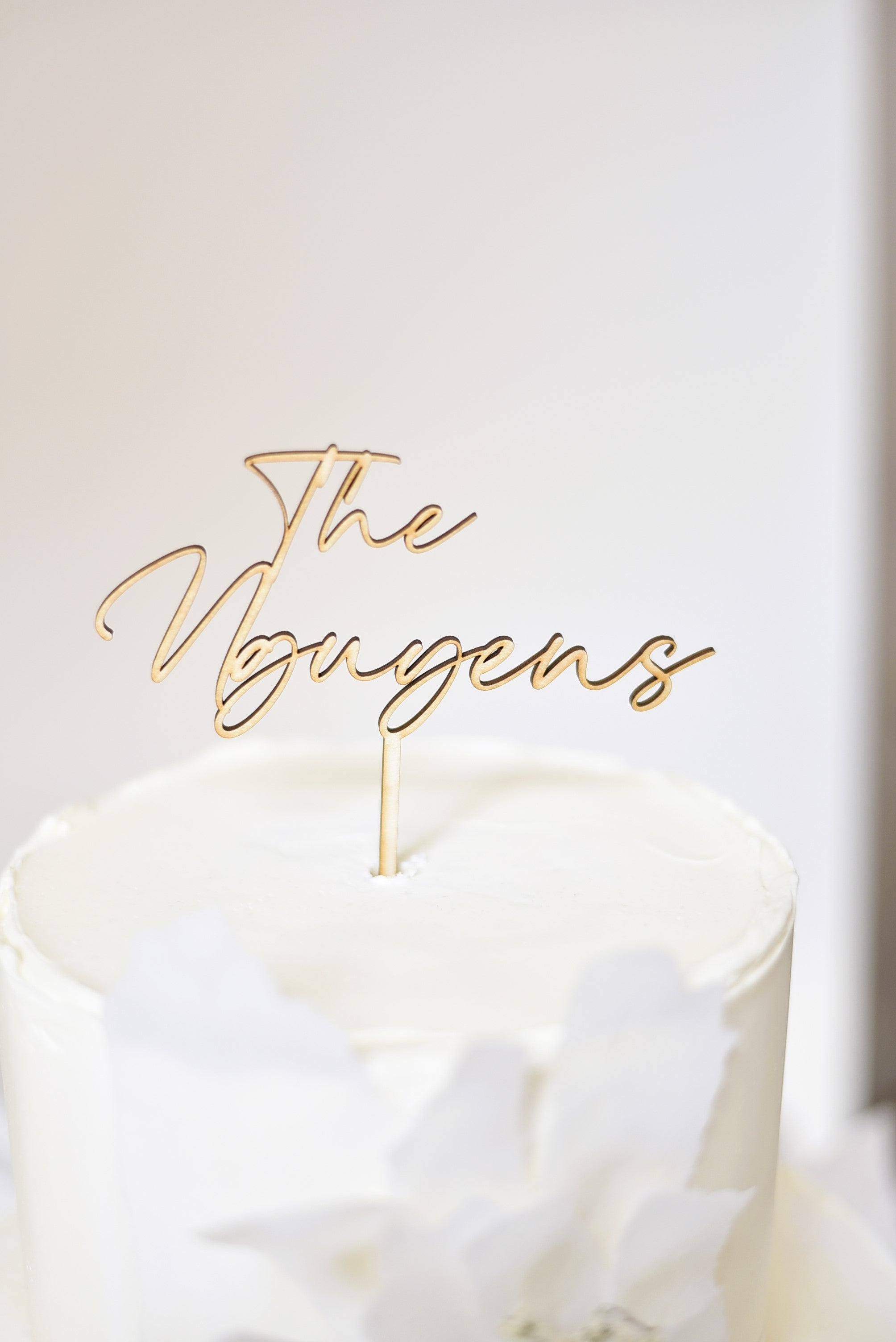 Hochzeitstopper | Nachname | Caketopper | aus Holz