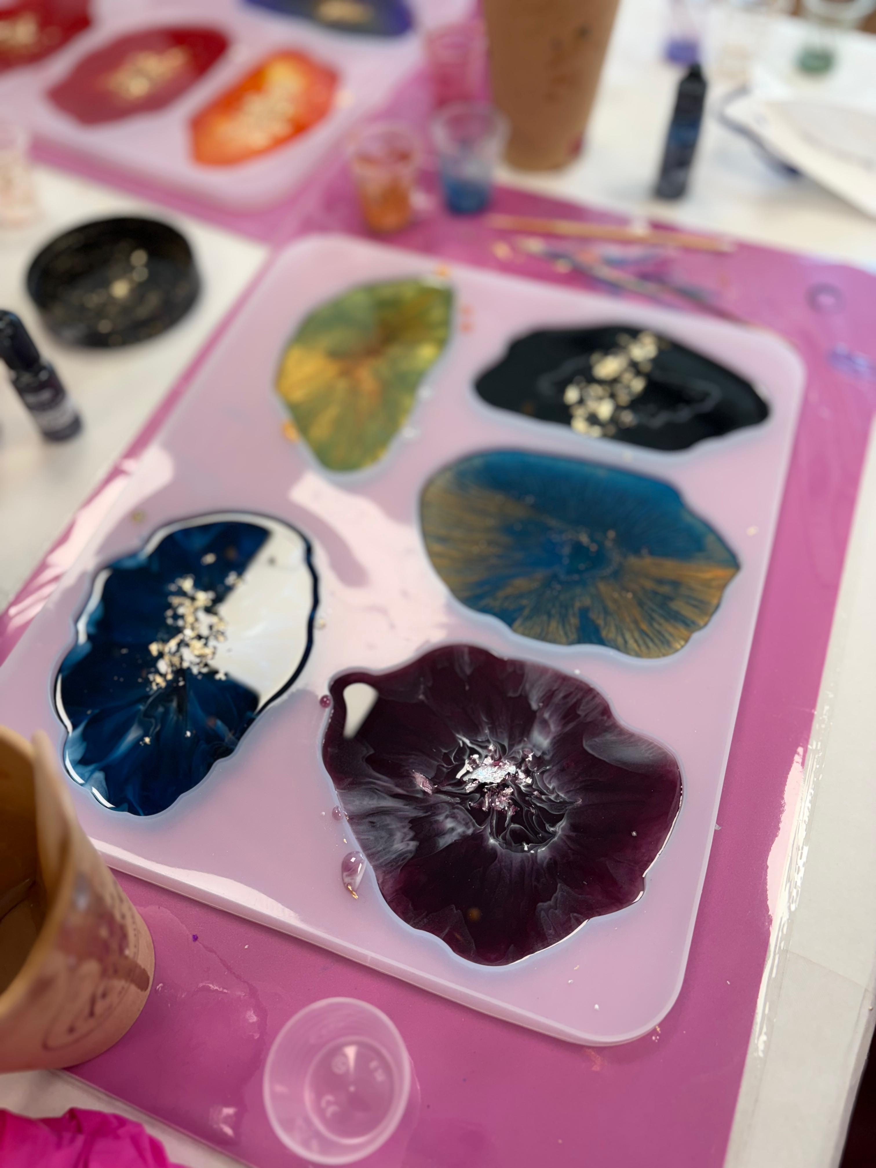Epoxidharz-Workshop | Tabletts/ Untersetzer-Workshop | eigene Formen