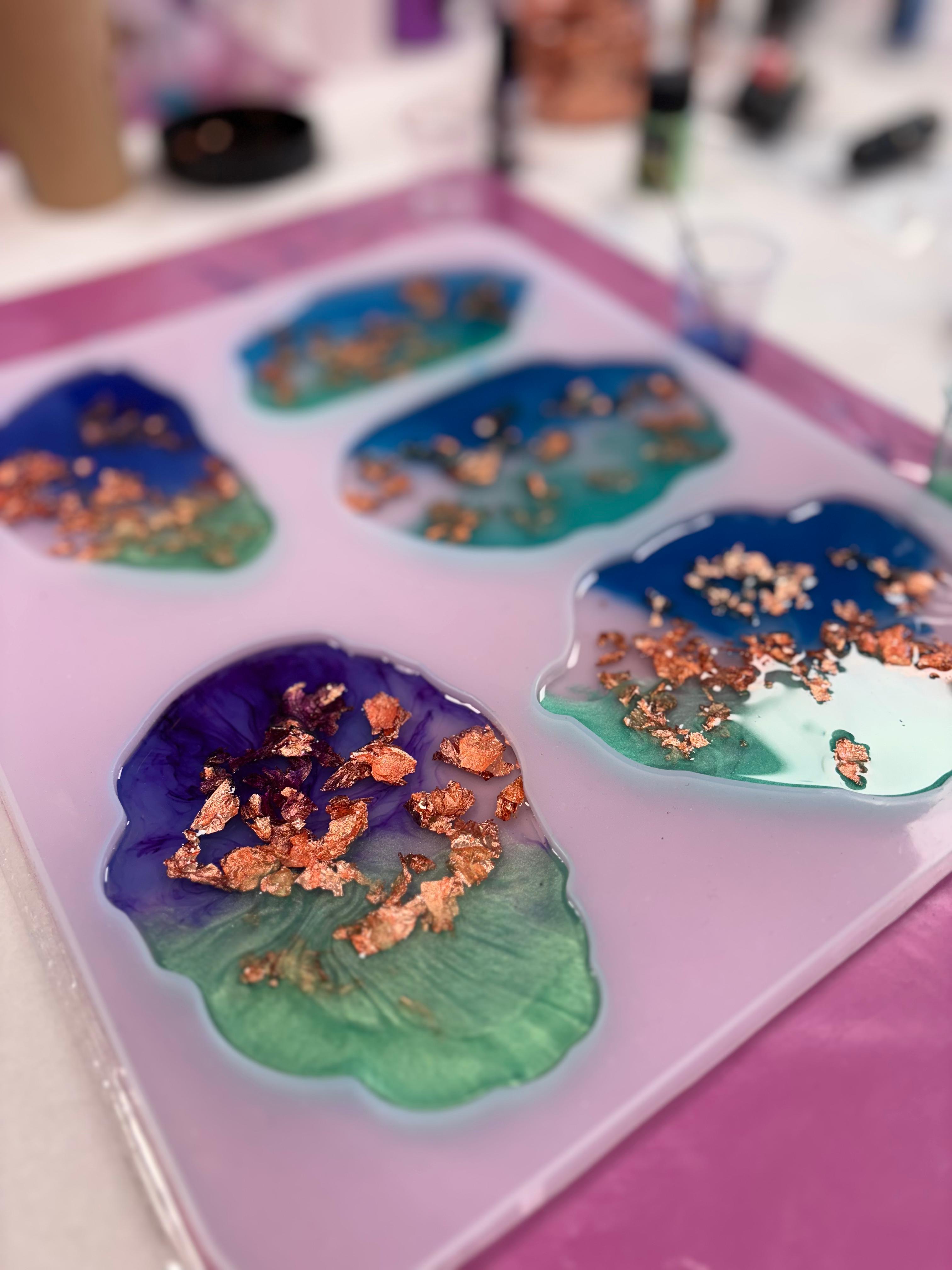 Epoxidharz-Workshop | Tabletts/ Untersetzer-Workshop | eigene Formen