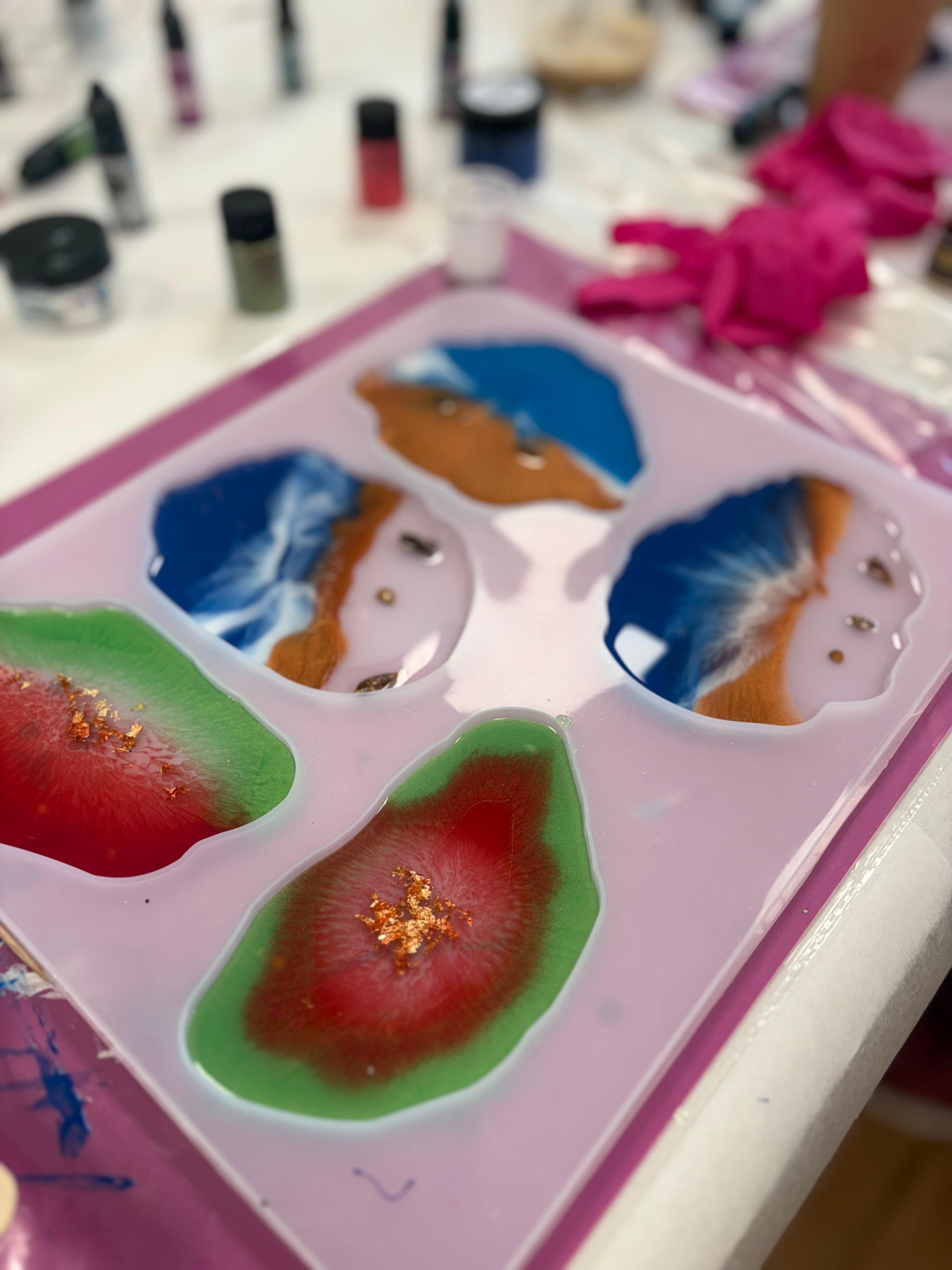 Epoxidharz-Workshop | Tabletts/ Untersetzer-Workshop | eigene Formen