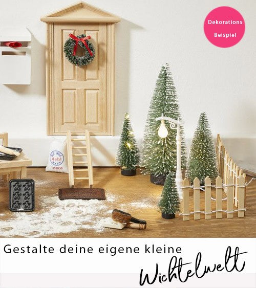 Weihnachtstanne 2er Set| Beschneit | 5 cm
