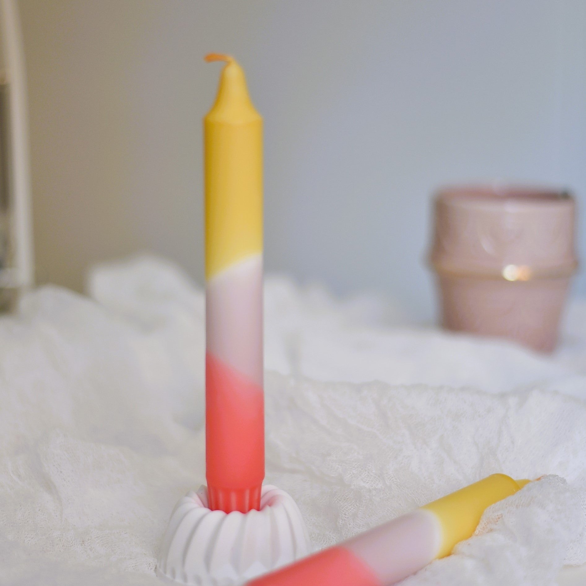 Dip Dye Kerze YeahPink | Handmade by Rosmarinparty
