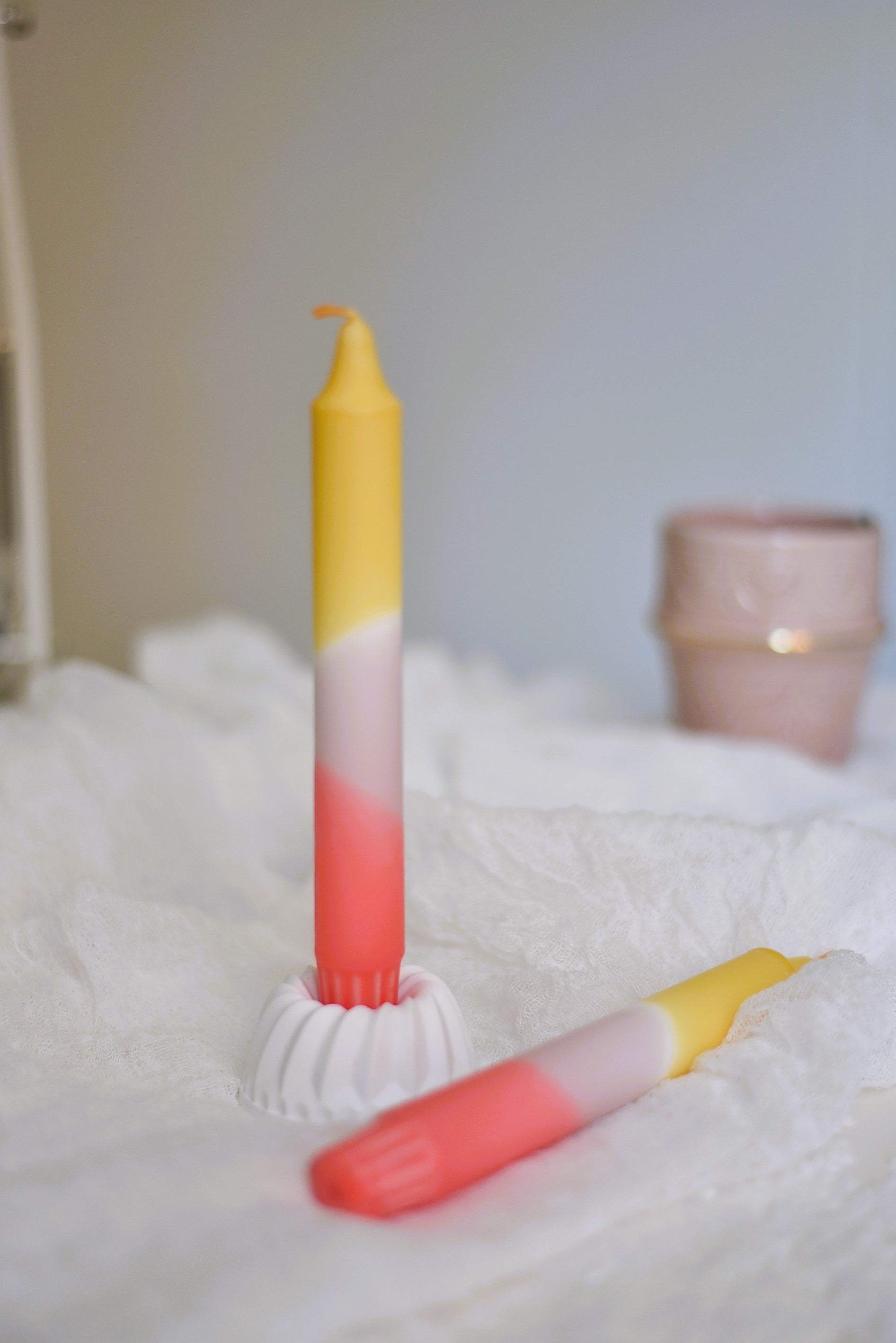 Dip Dye Kerze YeahPink | Handmade by Rosmarinparty