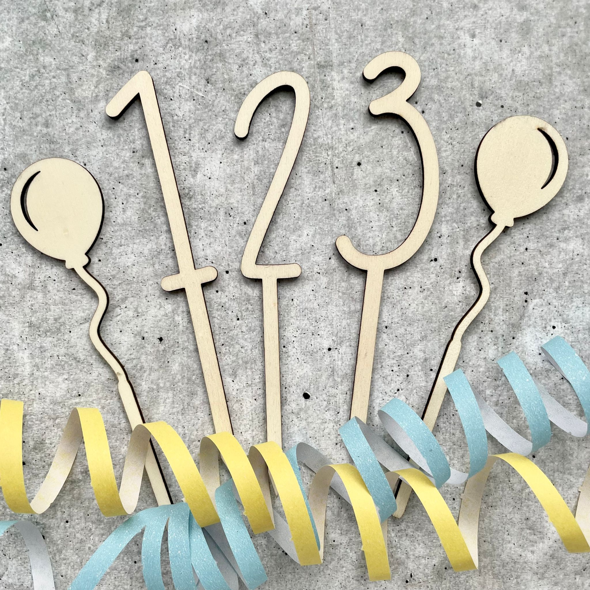 Caketopper Party Luftballons 2er Set