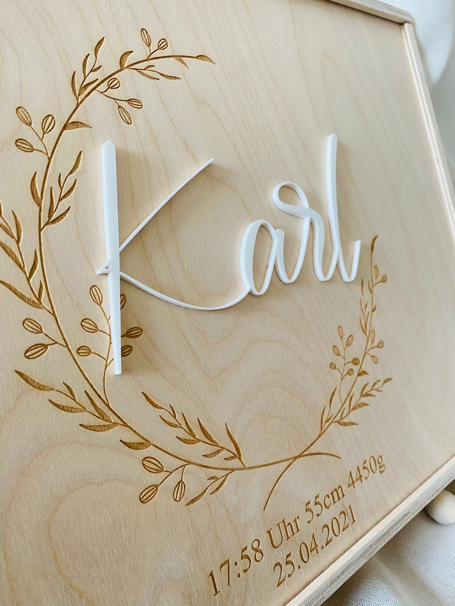 Erinnerungskiste zur Geburt | Klassisch