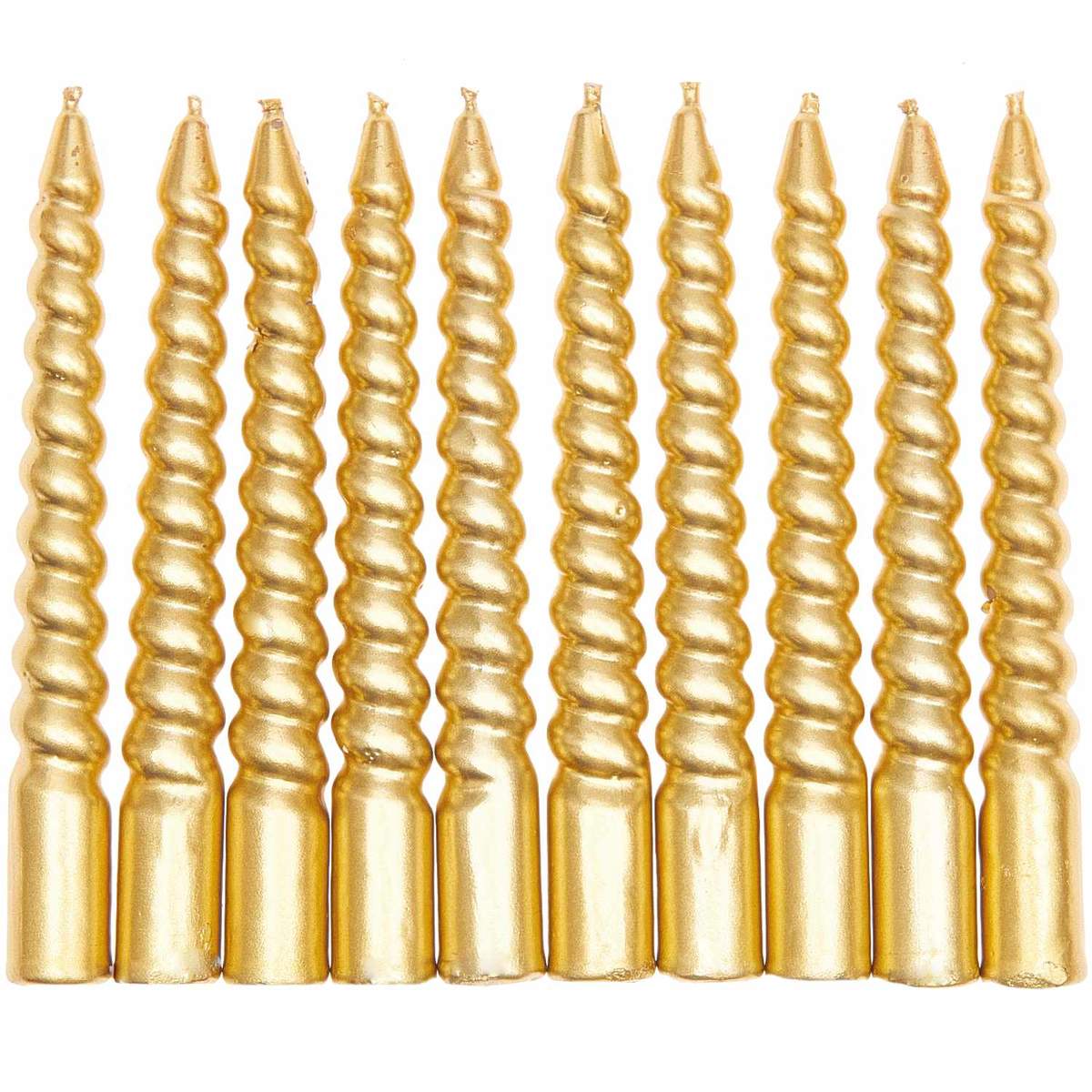 Spiralkerze | Rico | 10 Stk. | Gold
