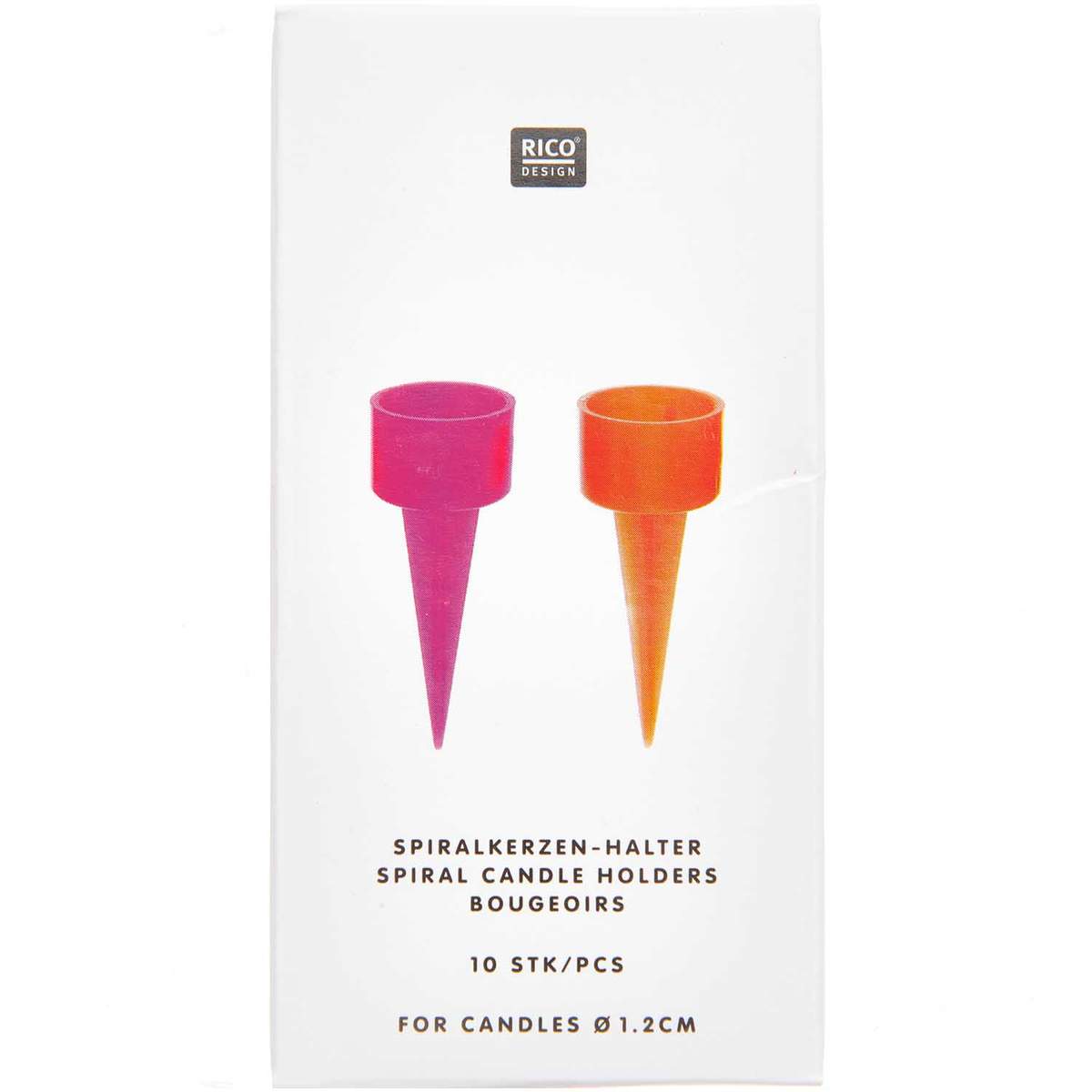 Spiralkerzenhalter | Rico | 10 Stk. | Neon Mix