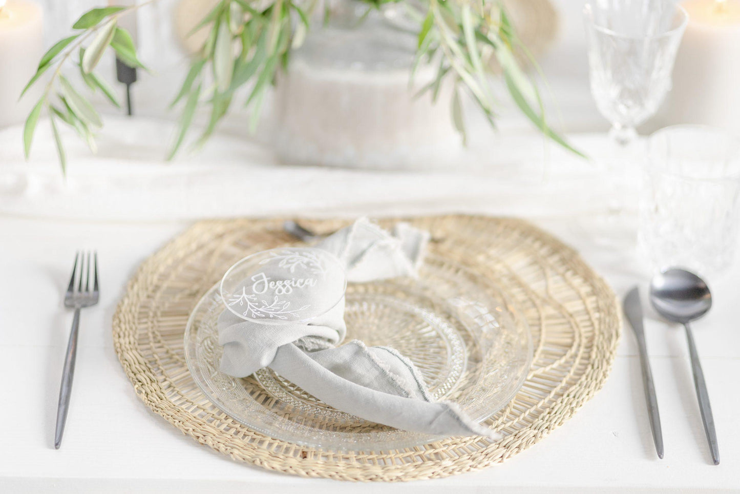 Platzkarte Floral dient auch als Gastgeschenk