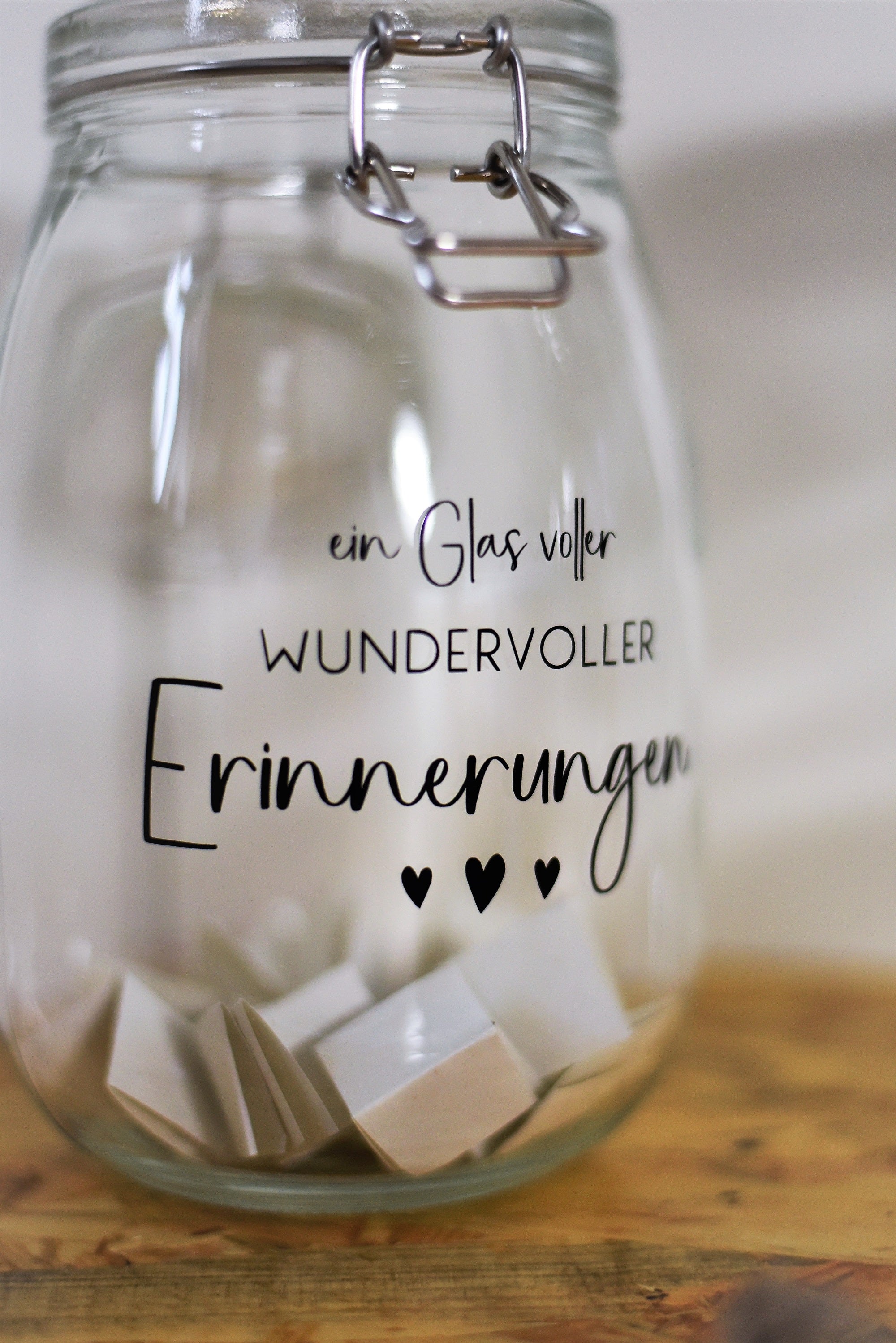 2er Set Sticker | Glas voller Erinnerungen | Momente | Emotionen verschenken | Erinnerungen sammeln
