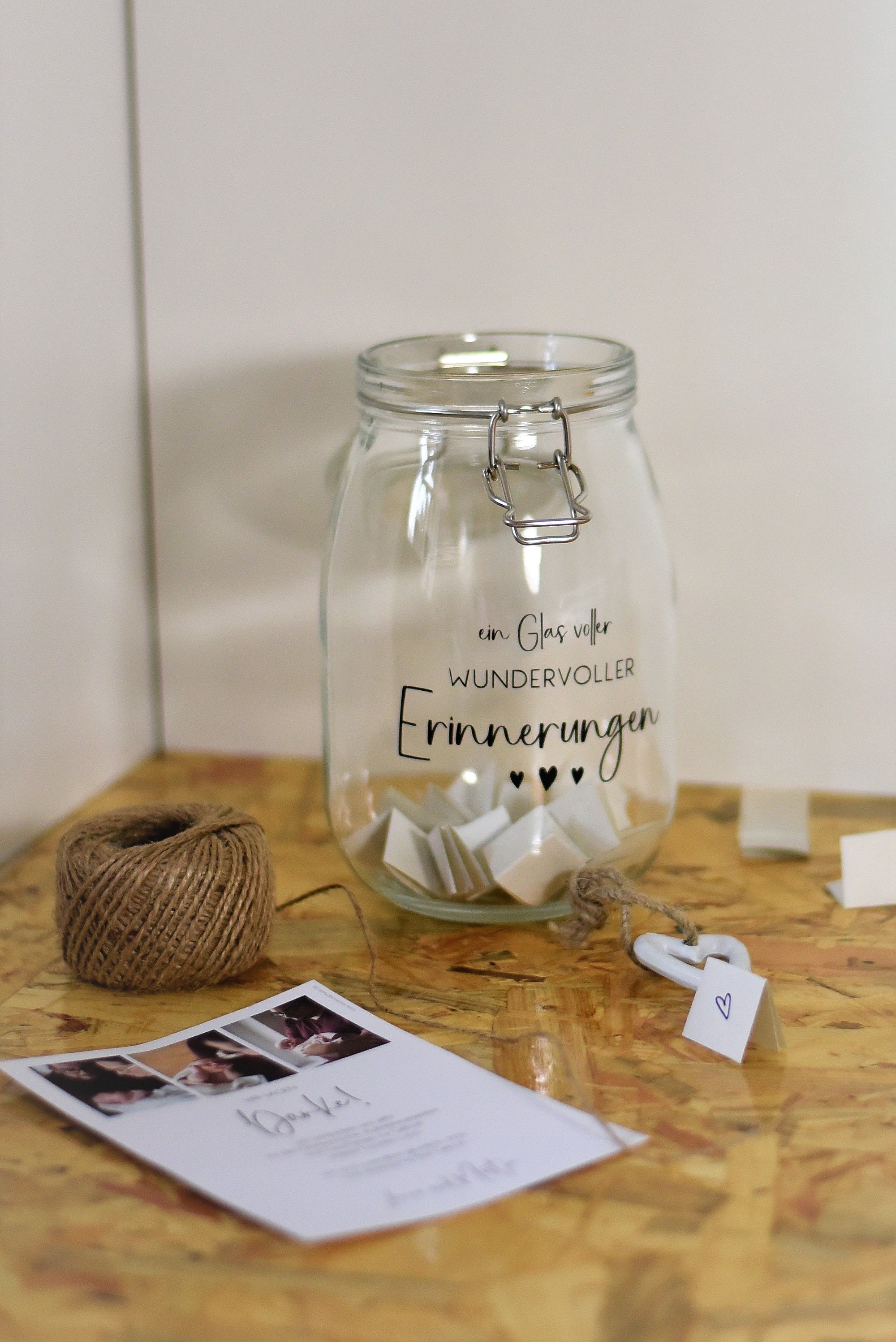 2er Set Sticker | Glas voller Erinnerungen | Momente | Emotionen verschenken | Erinnerungen sammeln