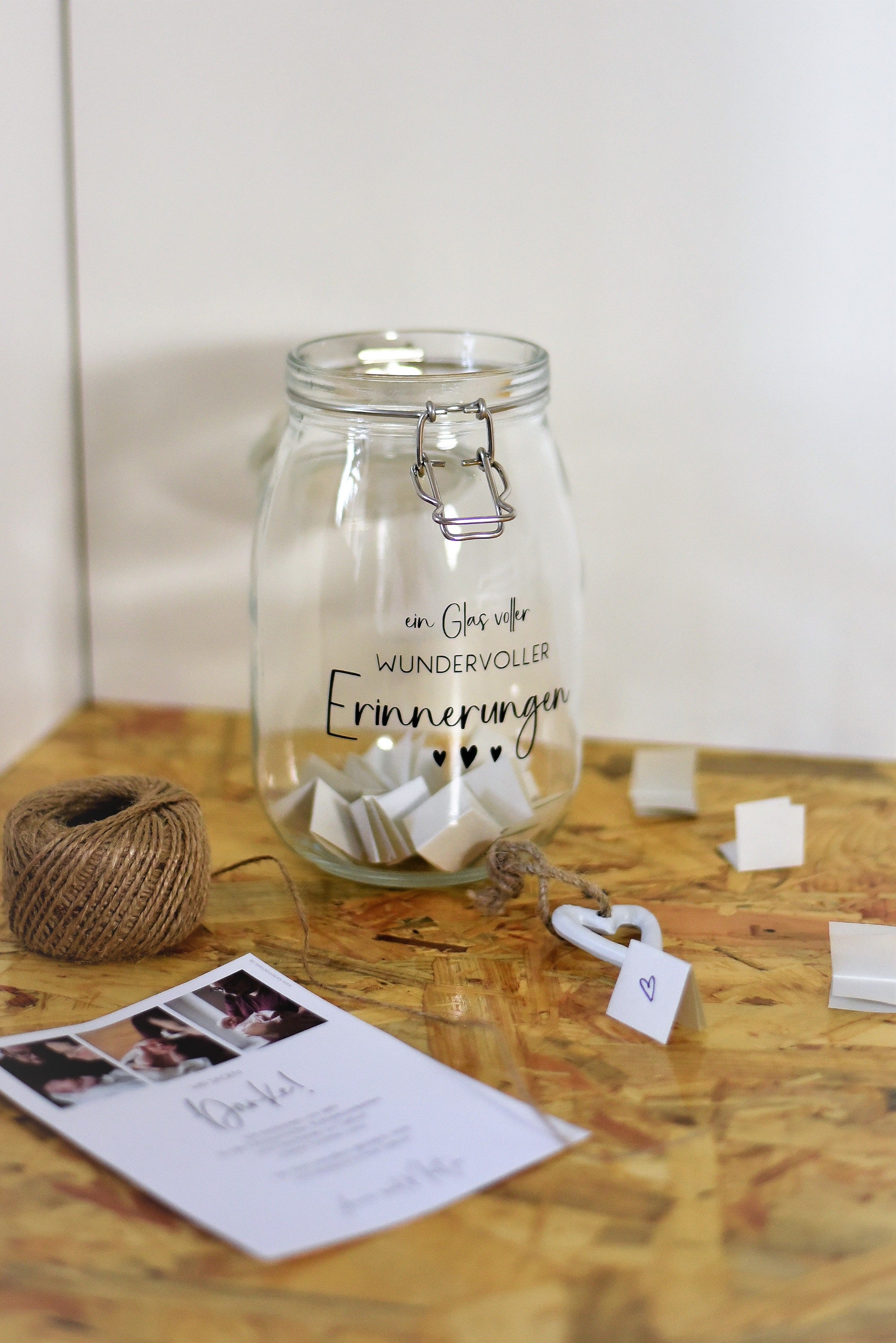 2er Set Sticker | Glas voller Erinnerungen | Momente | Emotionen verschenken | Erinnerungen sammeln