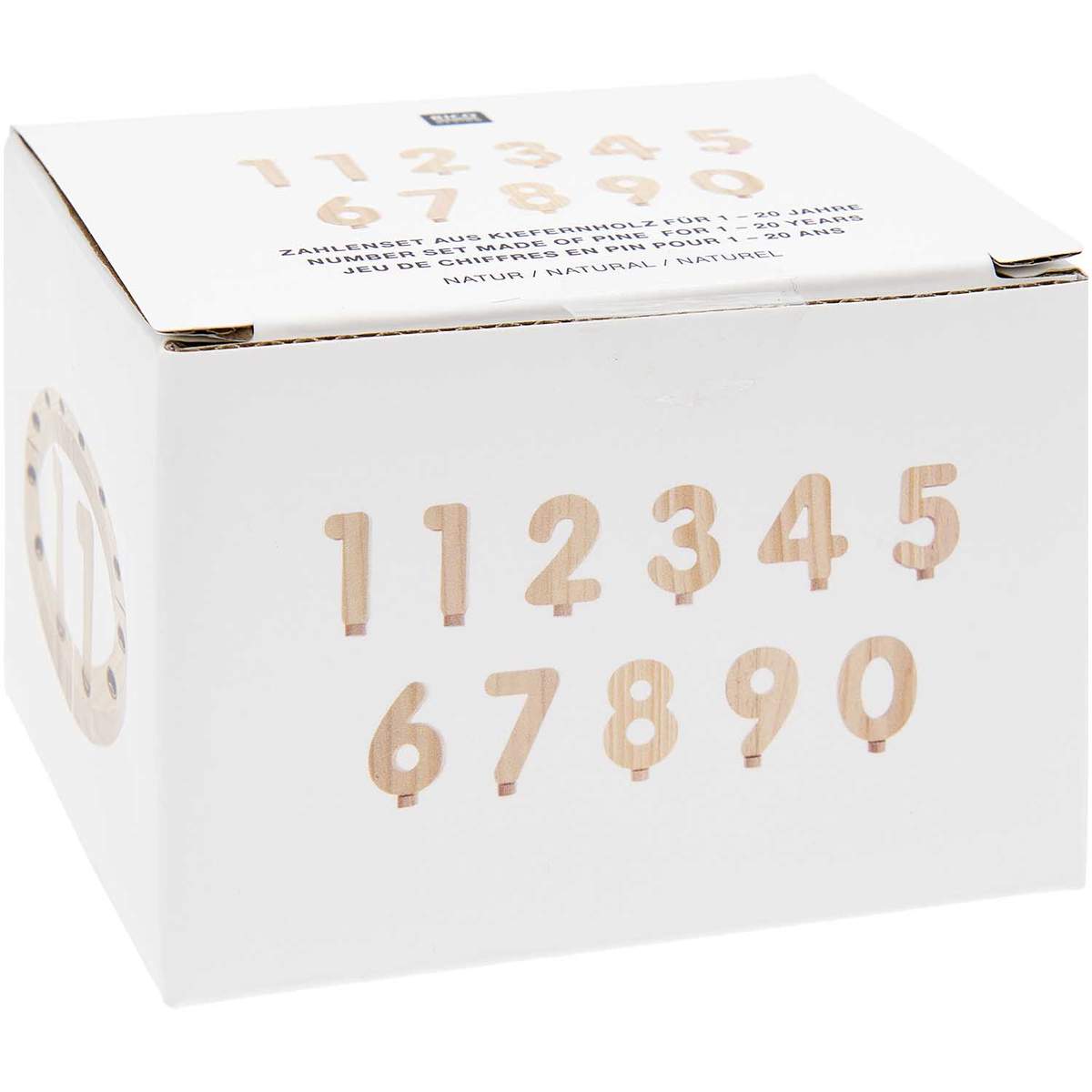 Zahlen in Naturfarben