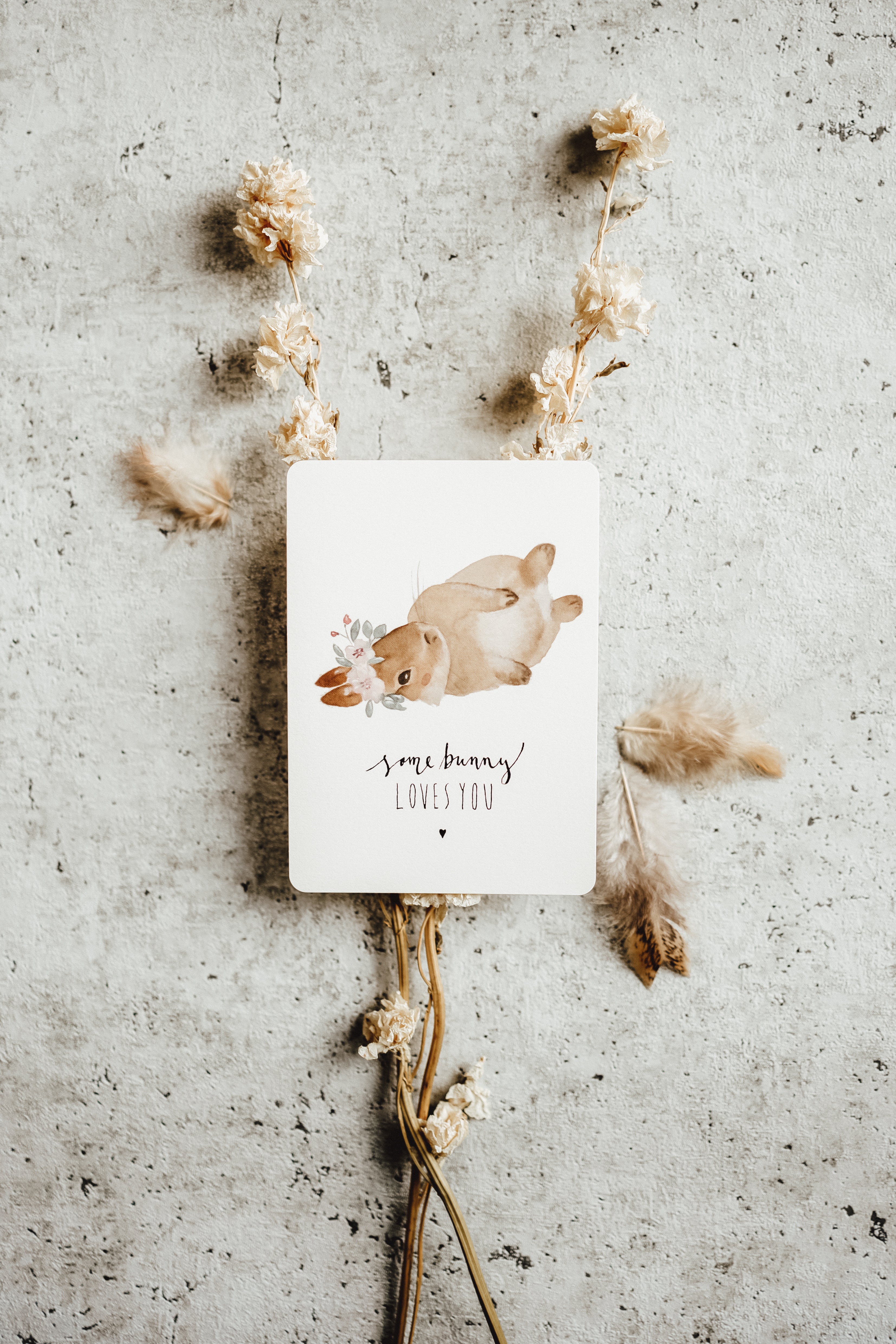 Somebunny loves you | Osterkarte | Flowerbunny