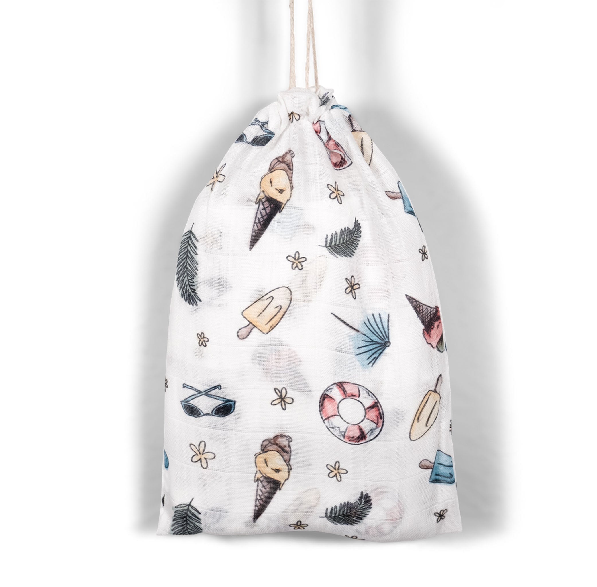 Mulltuch Bio-Baumwolle 120x120cm Beachday | Hutch&Putch