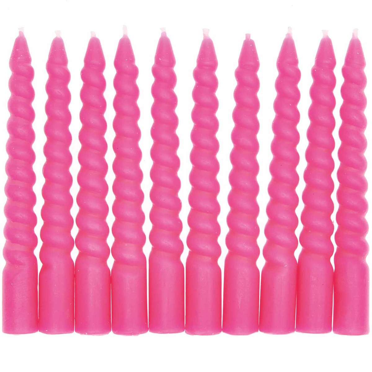 Spiralkerze | Rico | 10 Stk. | Neon Pink