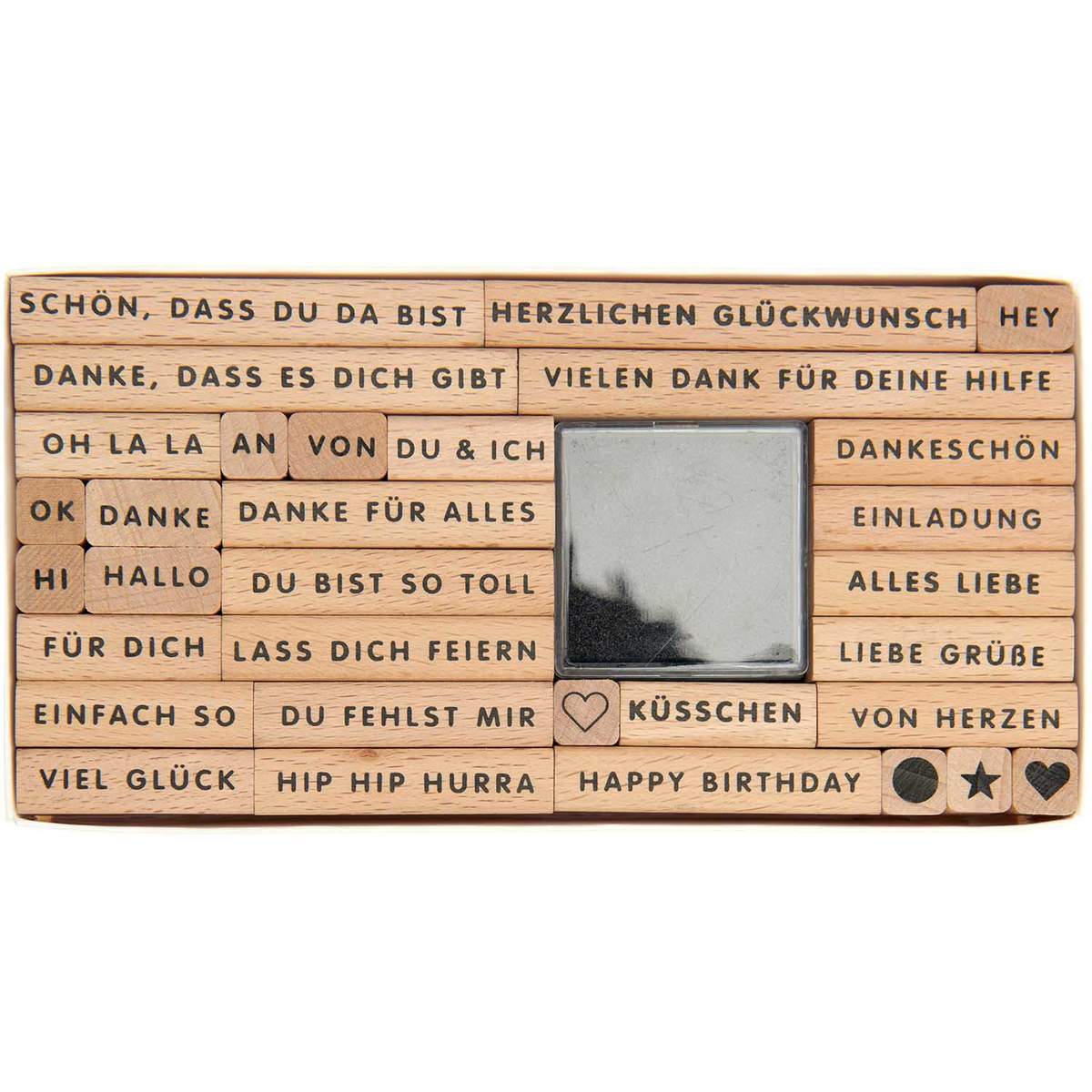 SCHÖN, DASS DU DA BIST | Paper Poetry XL Stempelset Deutsch Sans Serif 31teilig