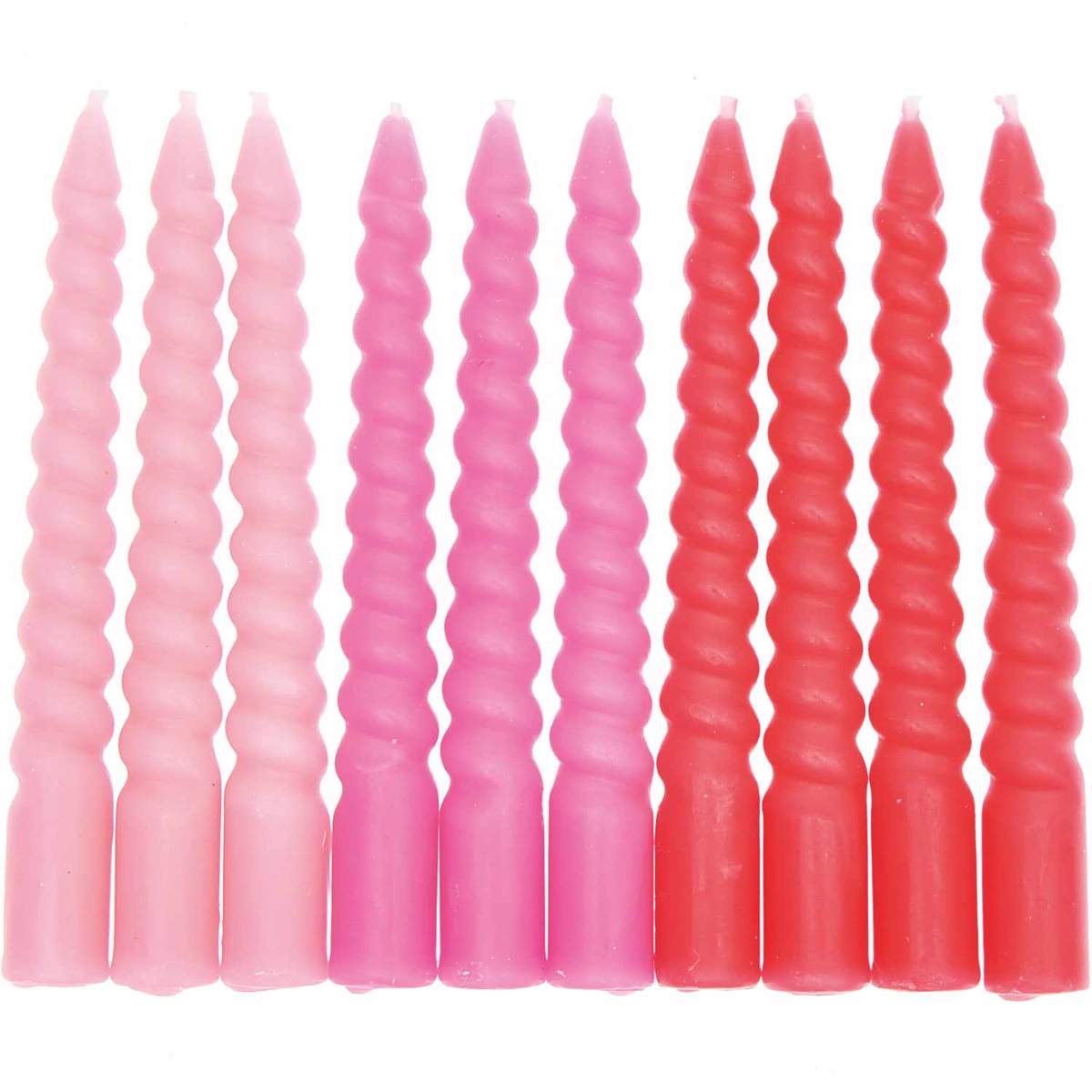 Spiralkerze | Rico | 10 Stk. | Pink Mix