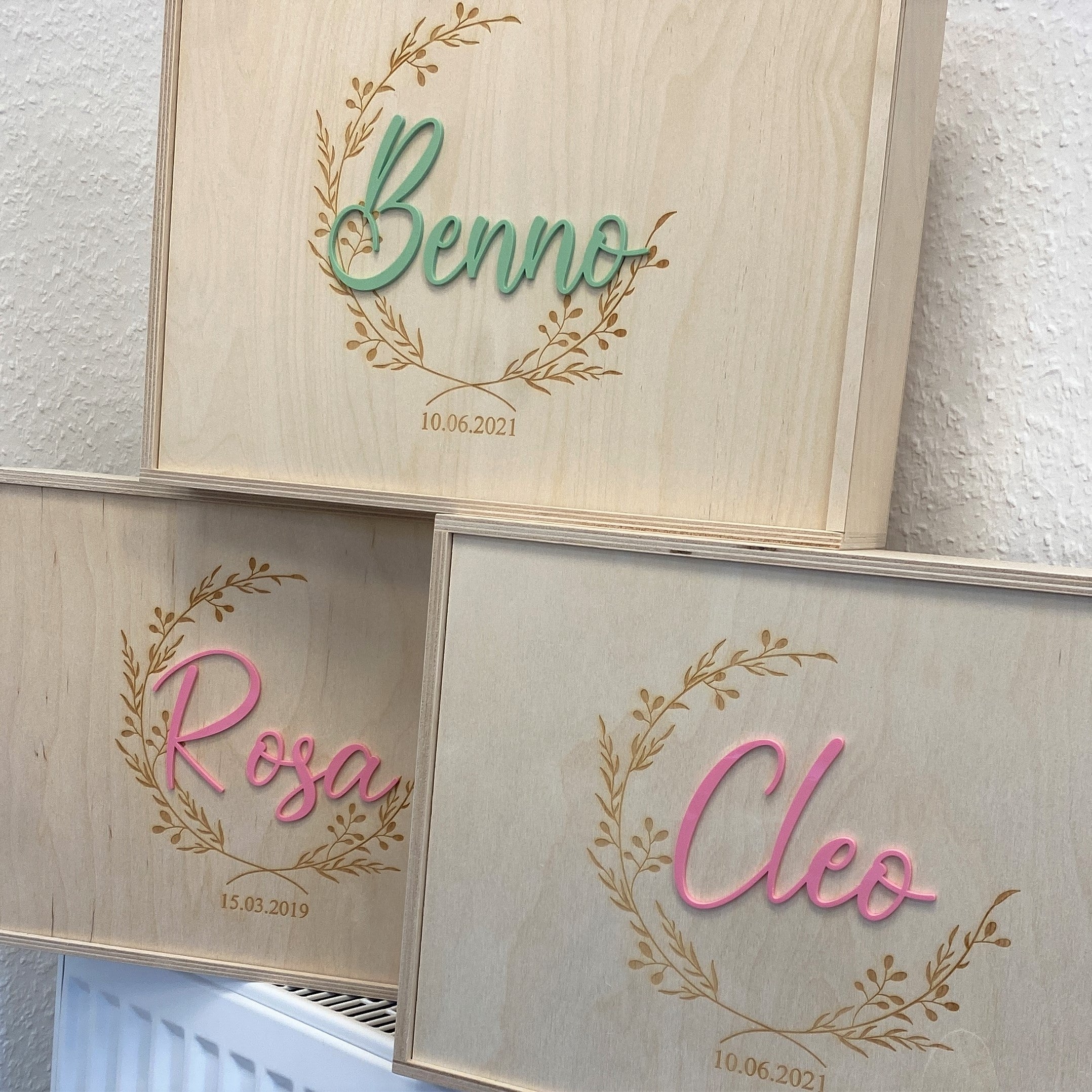 Erinnerungskiste zur Geburt | Klassisch