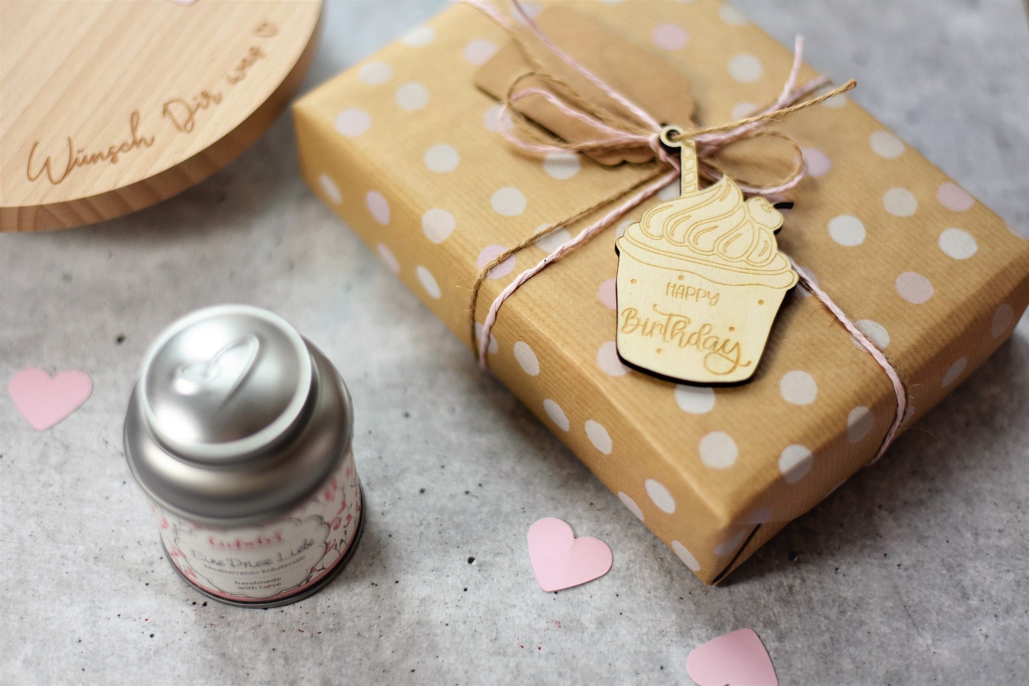 Geschenkanhänger | Alles Liebe | Happy Birthday | Cupcake | Geschenkidee