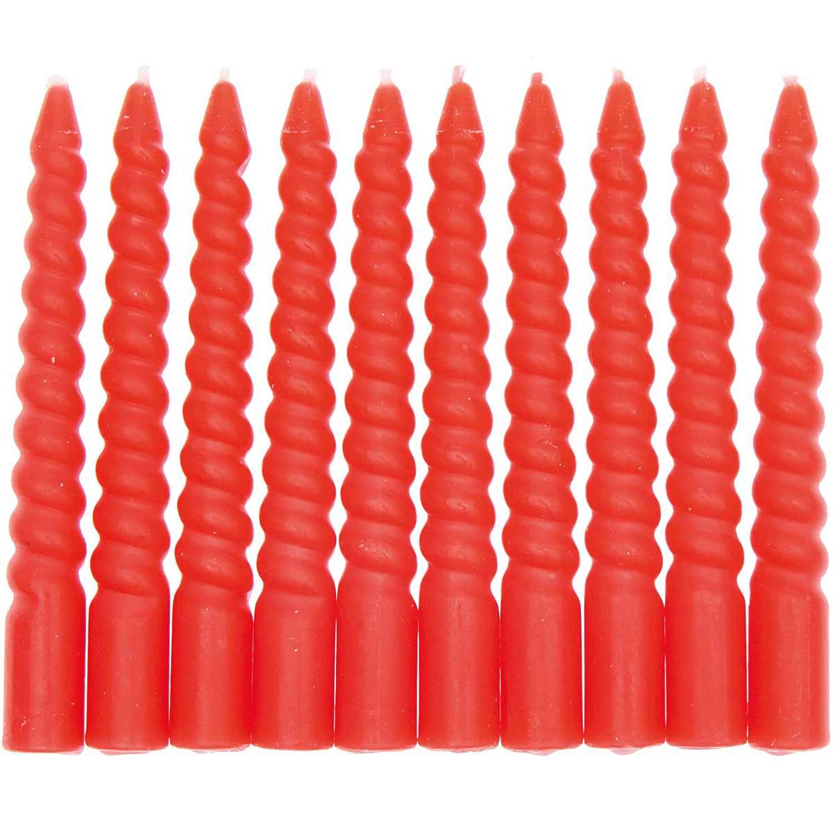 Spiralkerze | Rico | 10 Stk. | Rot