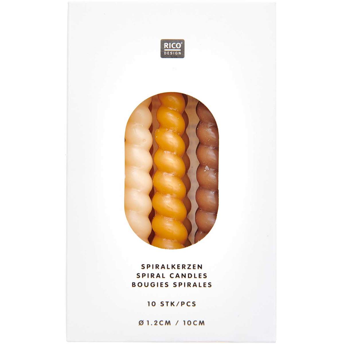 Spiralkerze | Rico | 10 Stk. | Mustard Mix