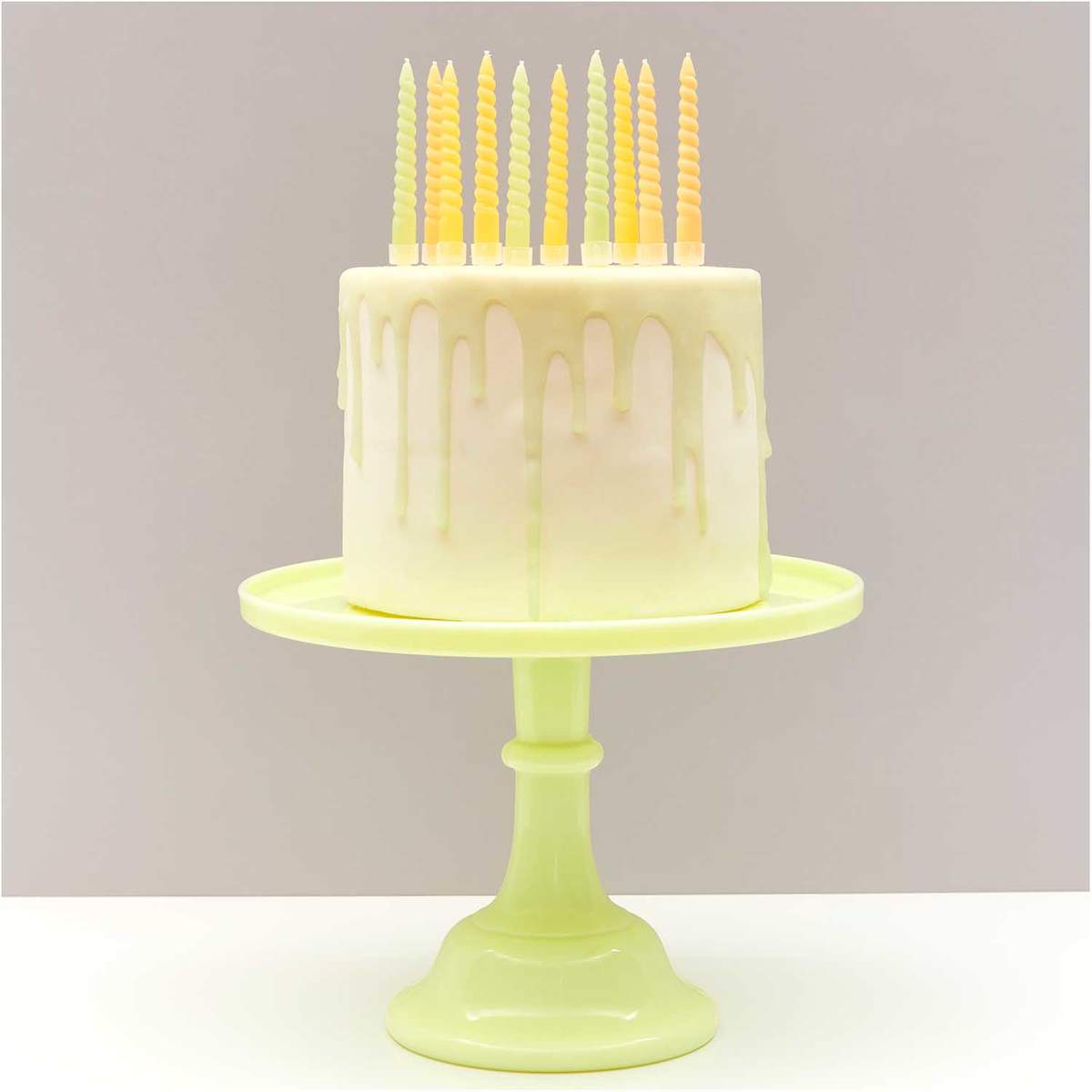 Spiralkerze | Rico | 10 Stk. | Smokey Gelb Mix