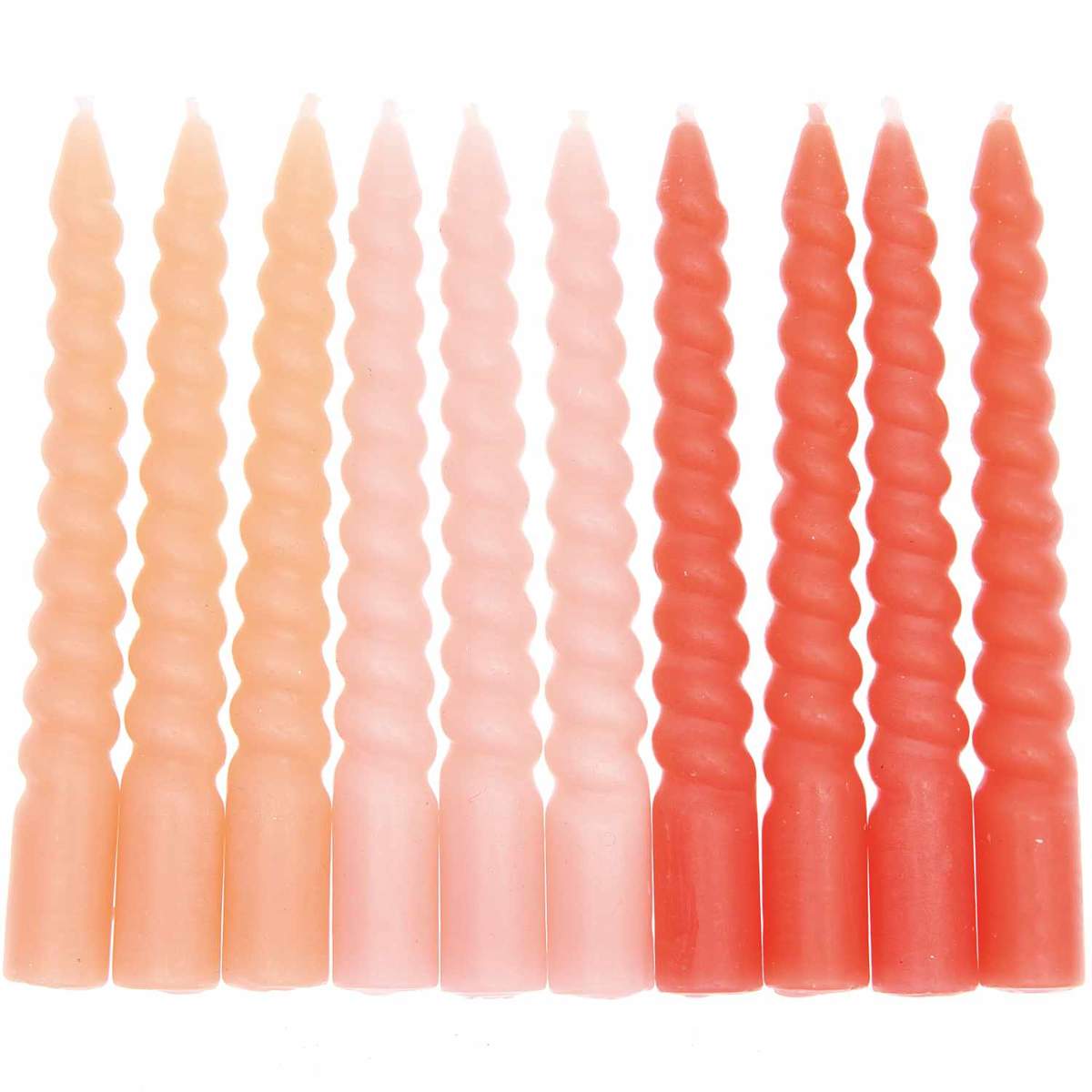 Spiralkerze | Rico | 10 Stk. | Smokey Rose Mix