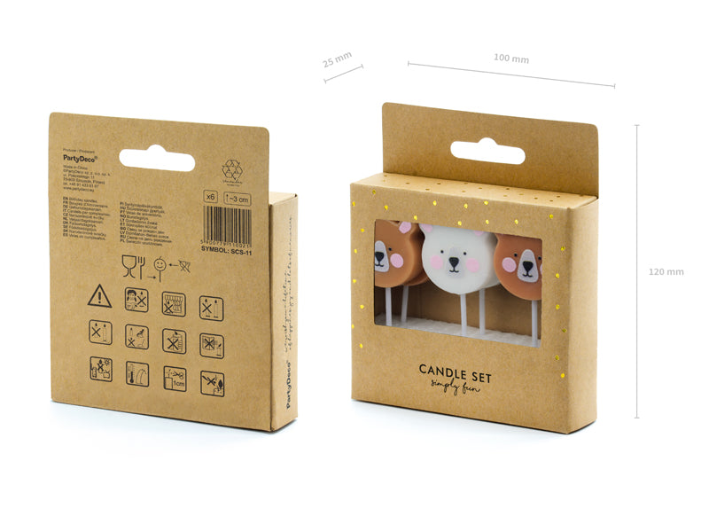 Tortenkerze | Teddy | 6 Stk.