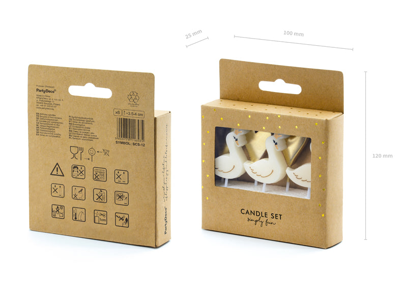 Tortenkerze | lovely Swan | 6 Stk.