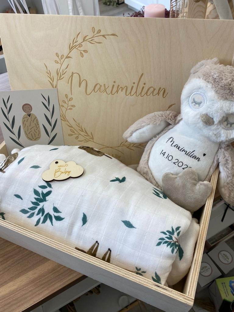 Erinnerungskiste zur Geburt | Klassisch