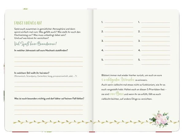 Weddingplaner | Hochzeitsplaner | Budgetplaner | Geschenk zur Verlobung