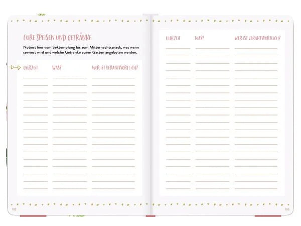 Weddingplaner | Hochzeitsplaner | Budgetplaner | Geschenk zur Verlobung