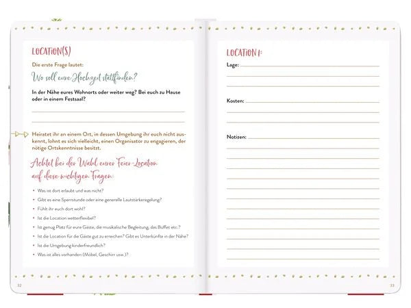 Weddingplaner | Hochzeitsplaner | Budgetplaner | Geschenk zur Verlobung