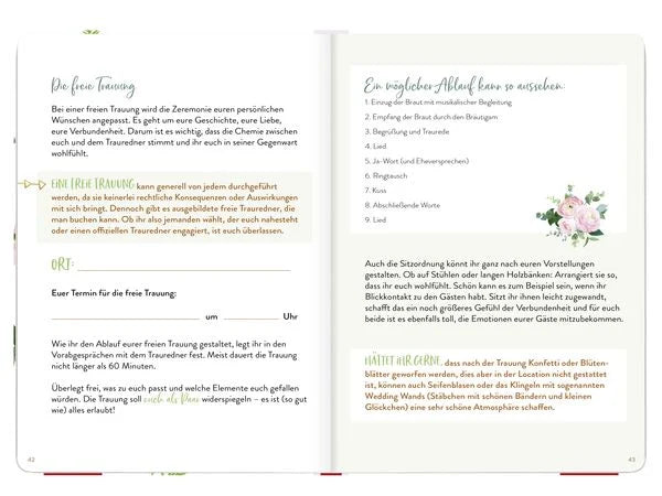 Weddingplaner | Hochzeitsplaner | Budgetplaner | Geschenk zur Verlobung