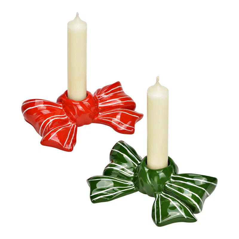 Schleife-Kerzenhalter | Advent | Passend zur Weihnachtsdeko