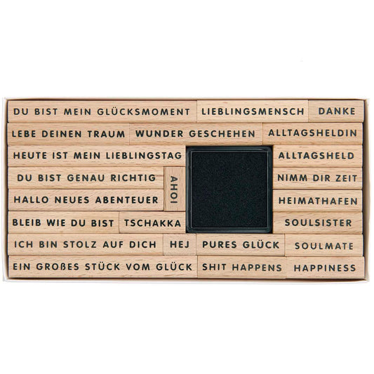 DU BIST MEIN GLÜCKSMOMENT | Stempelset Happiness FSC 100%